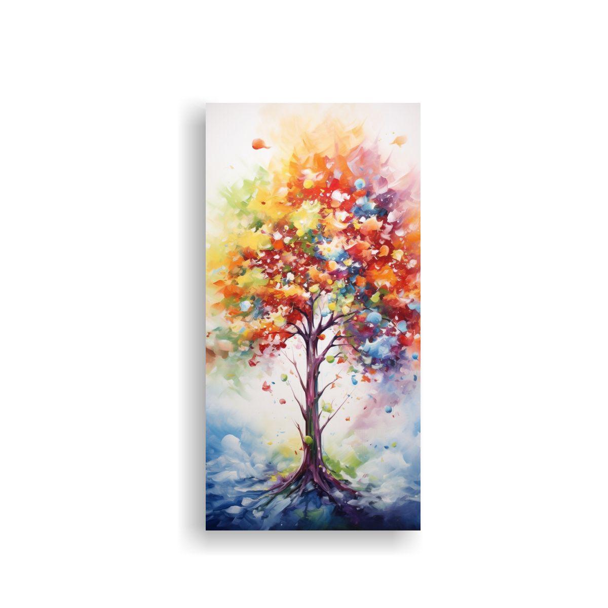 Cuadro Abstracto Armonía árbol Acebo Colores 60x120cm-0
