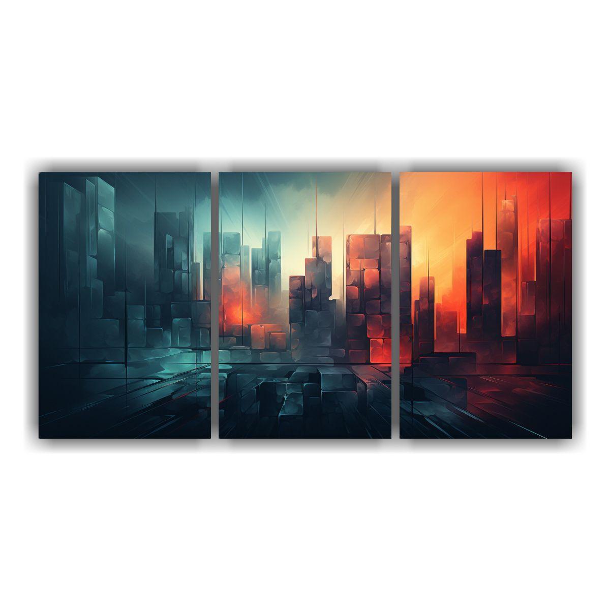 Set De 3 Lienzos Impresos Originales Fondo 120x60 Cm-0