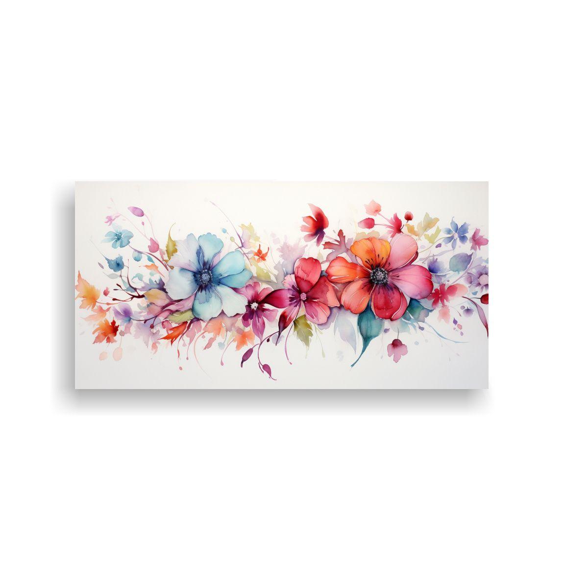 Cuadros Decorativos Estilo Vintage Con Flores 100x50 Cm-0