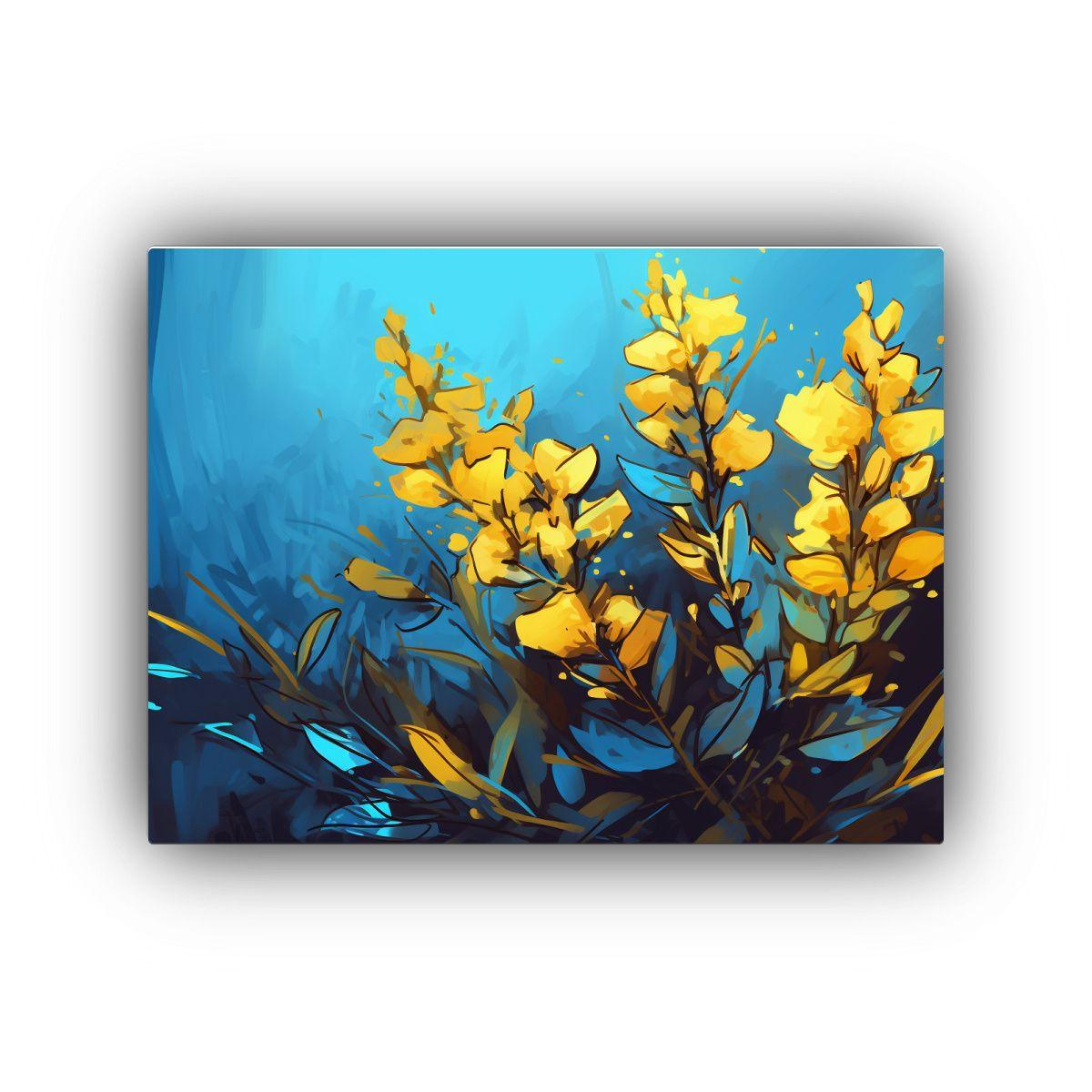 Pinturas Decorativas De Hierbas De Tomillo En Colores Amaril 65x50cm-0