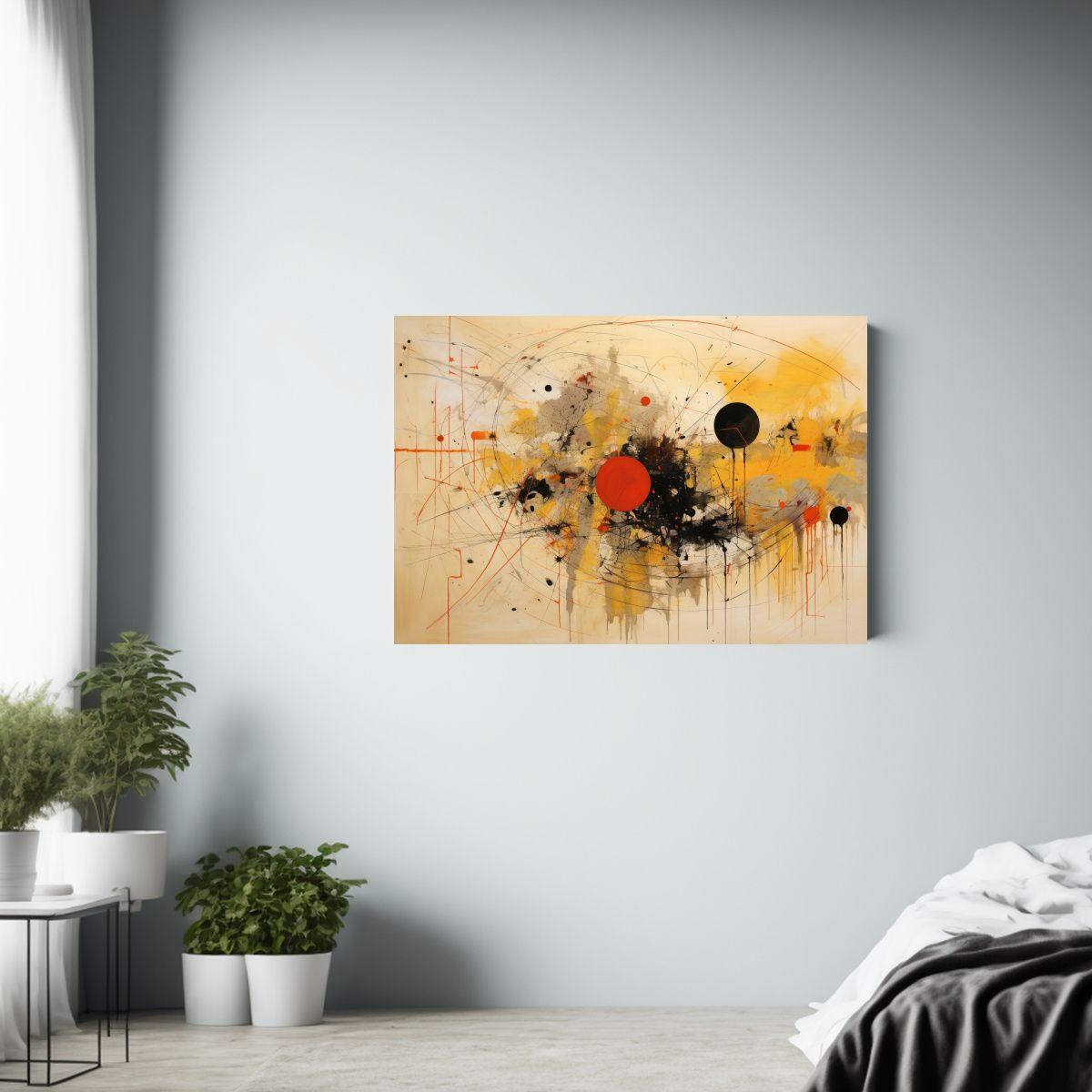 Cuadro Inspirador Asemic Exclusivo: Impactante Y Maravilloso 120x80cm-2