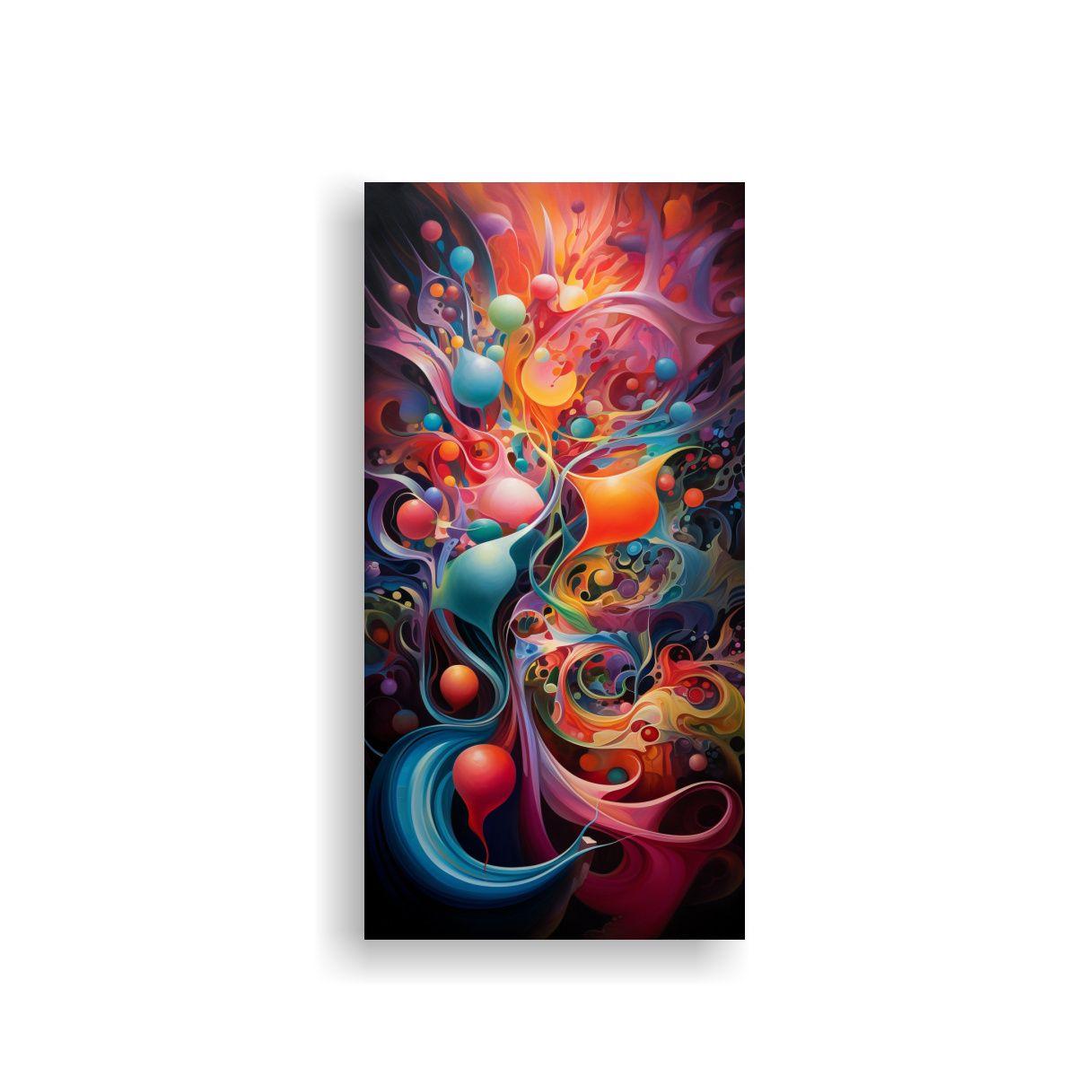 Cuadro De Lienzo Abstracto De Colores Y Formas 60x120cm-0