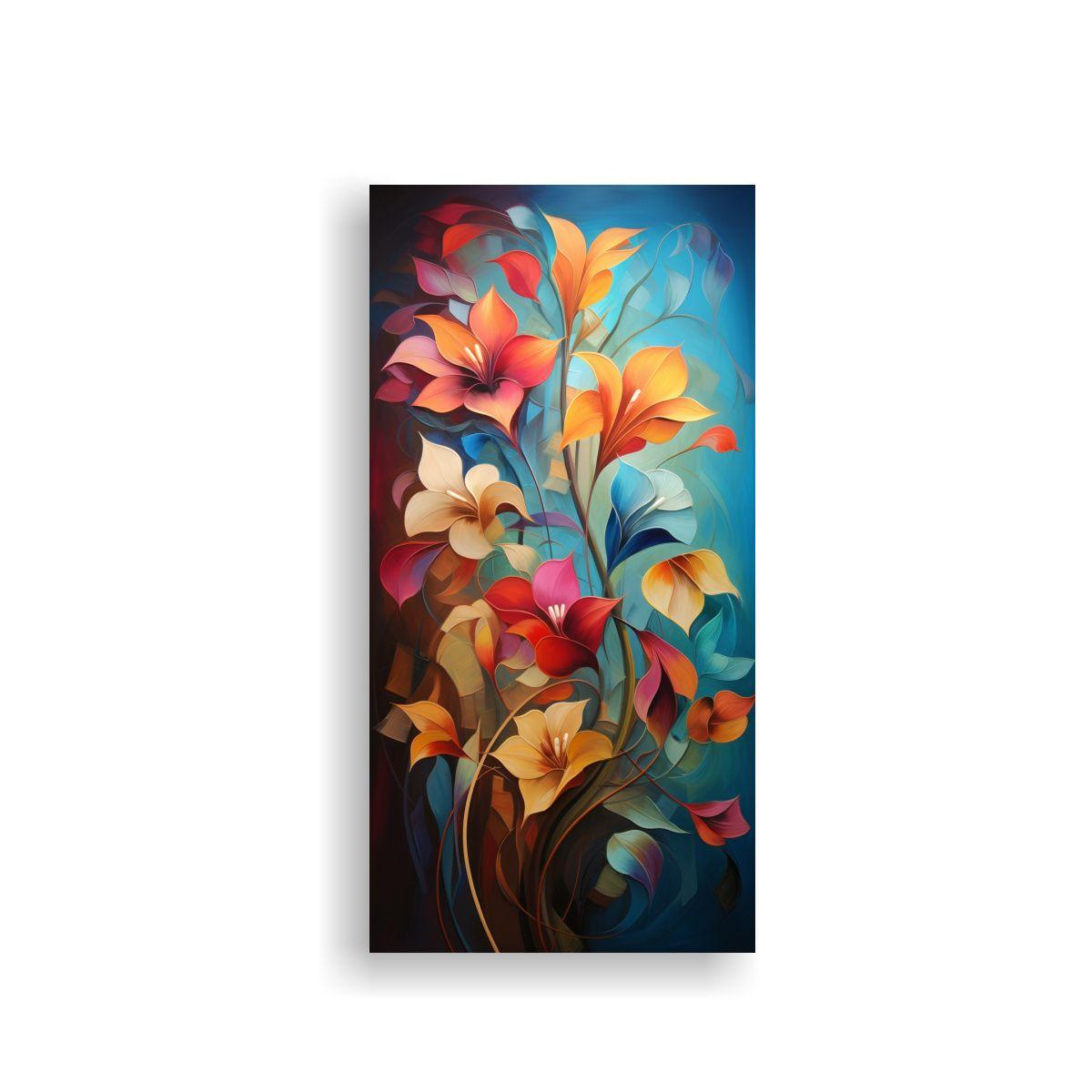 Cuadros Abstractos De Flores Modernos Para 40x80 Cm-0