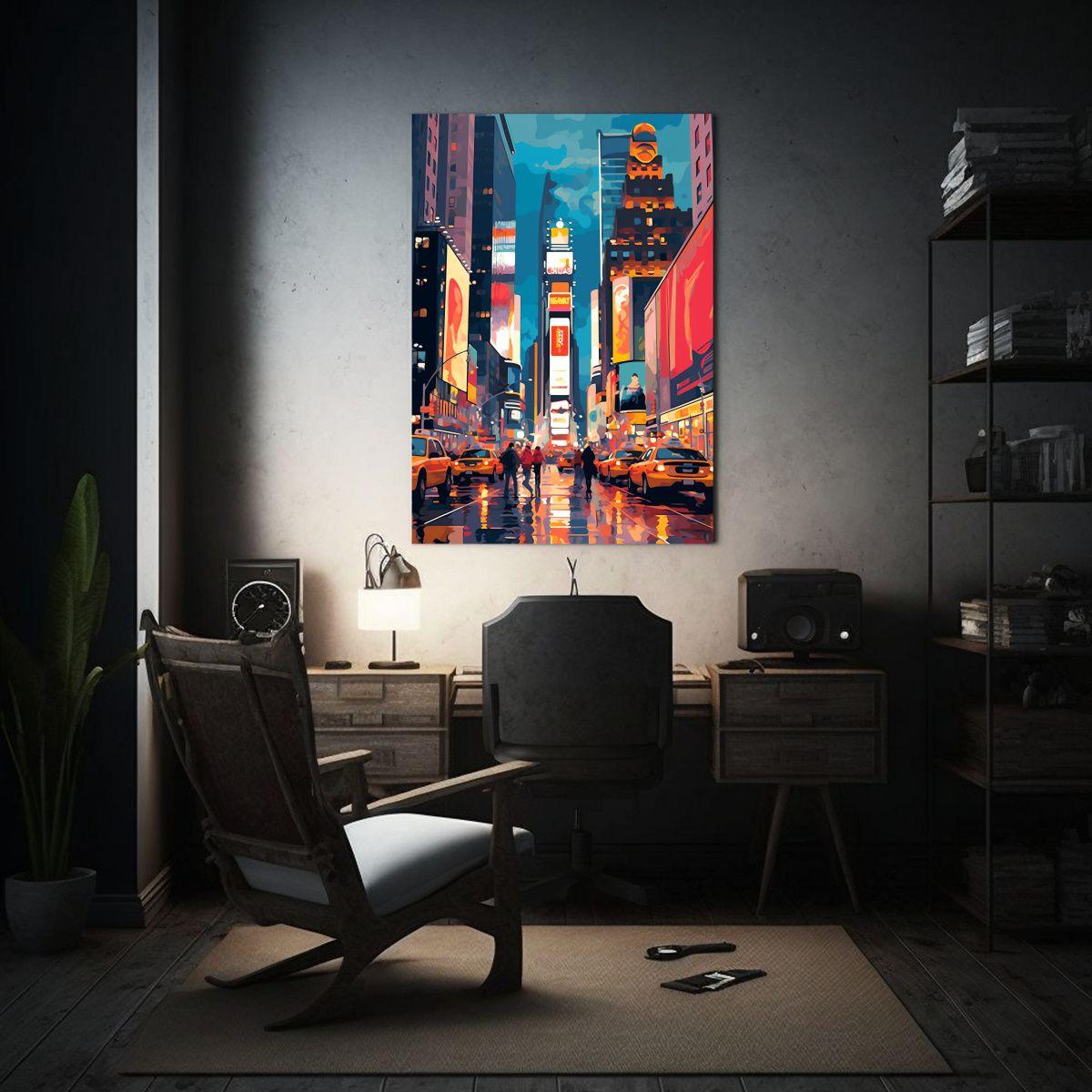 Pinturas Decorativas Modernas Estilo Times Square 60x90cm-2