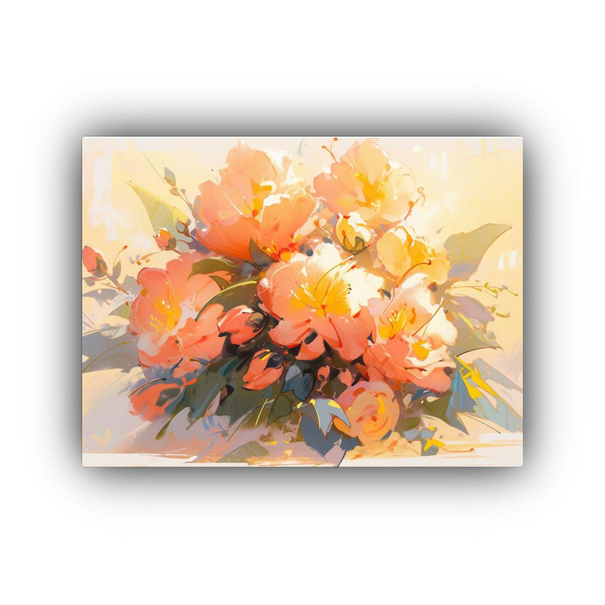 Cuadro Expresión Textura Amarillo Y Magenta 40x30cm-0