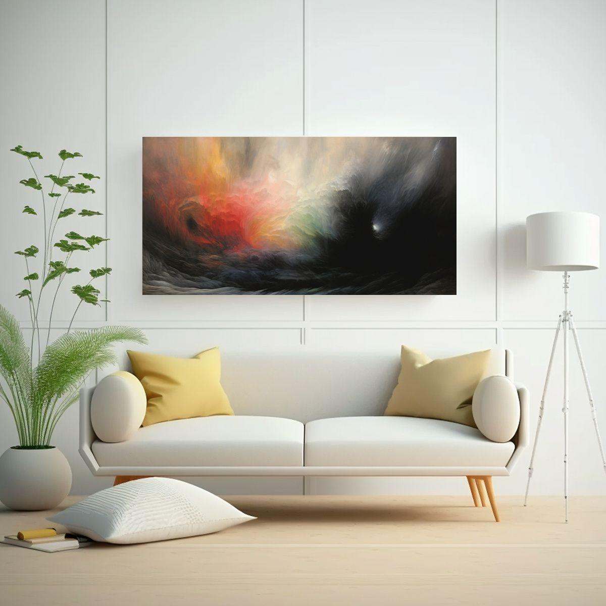 Pinturas Decorativas Modernas Clásicas En Negro 100x50cm-2