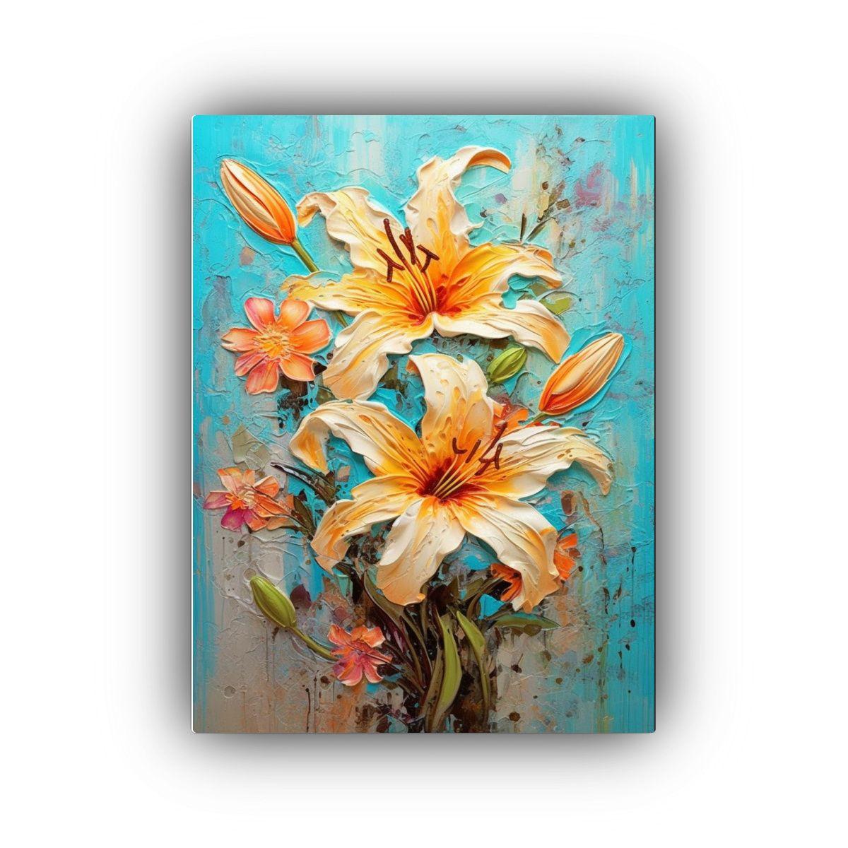 Poder Del Color: Lirio Colorido Con Pigmento 30x45cm-0