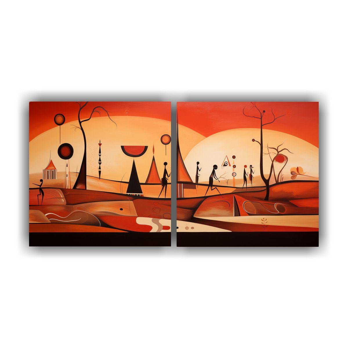 Cuadro Acuarela Alegría En Representación 120x60 Cm-0