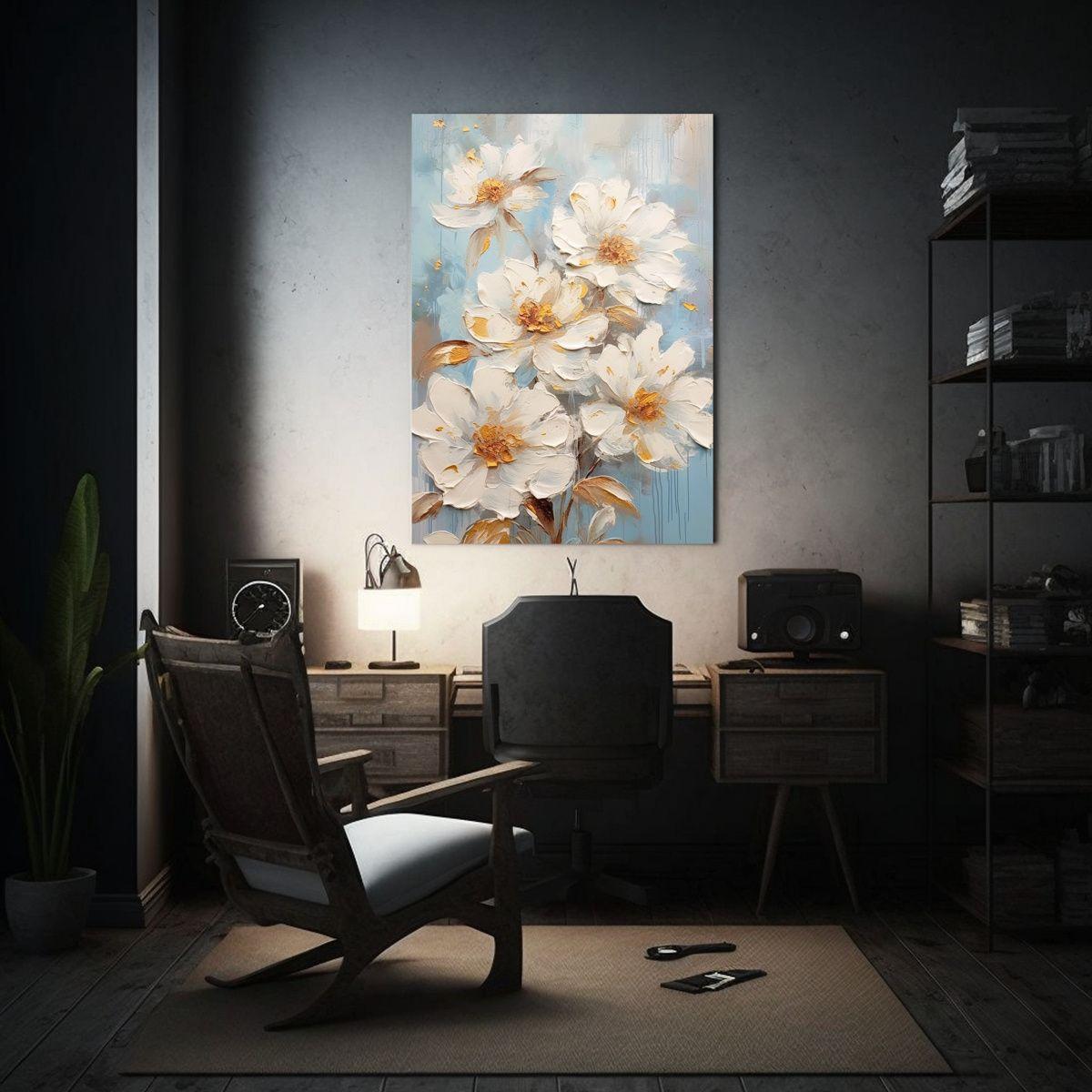 Pintura Al óleo De Flores Grandes Y Pequeñas En 80x120cm-2