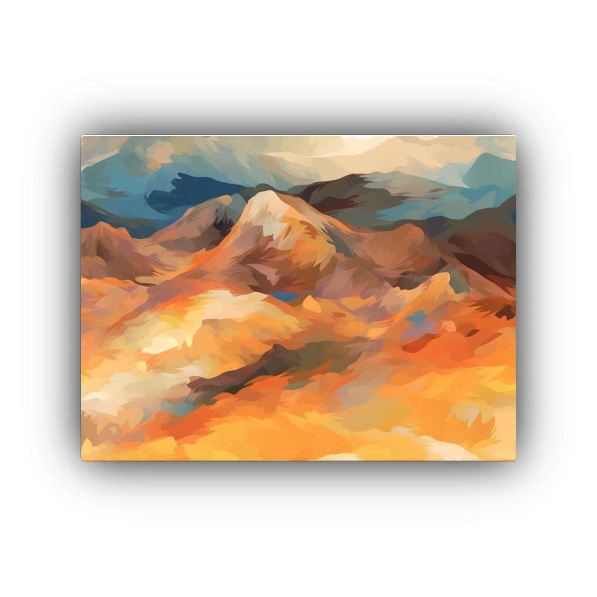 Cuadro Decorativo: Detalles Intrincados De Montañas En Esti 65x50cm-0