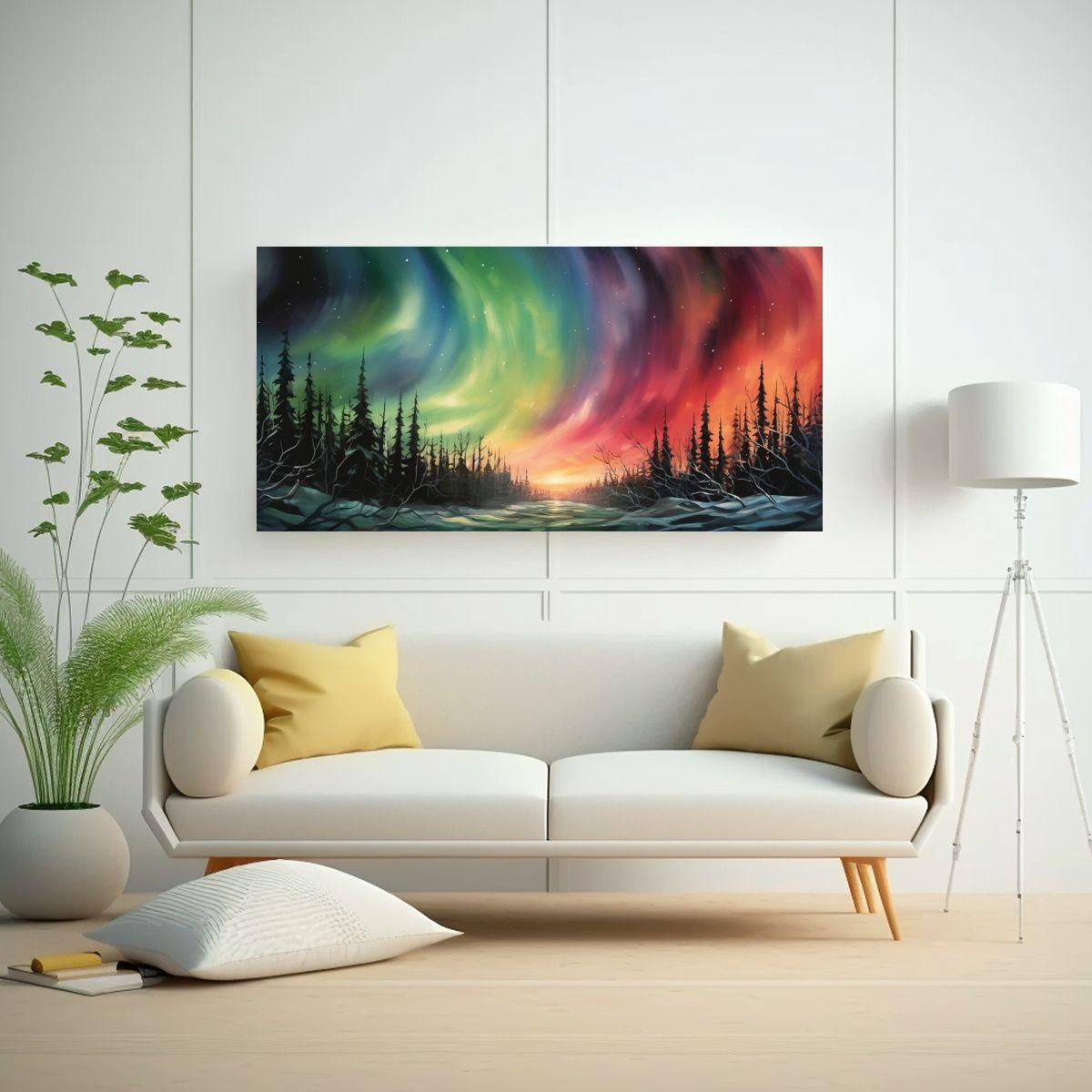 Pintura Al Estilo óleo De Alta Calidad Aurora 40x20cm-2