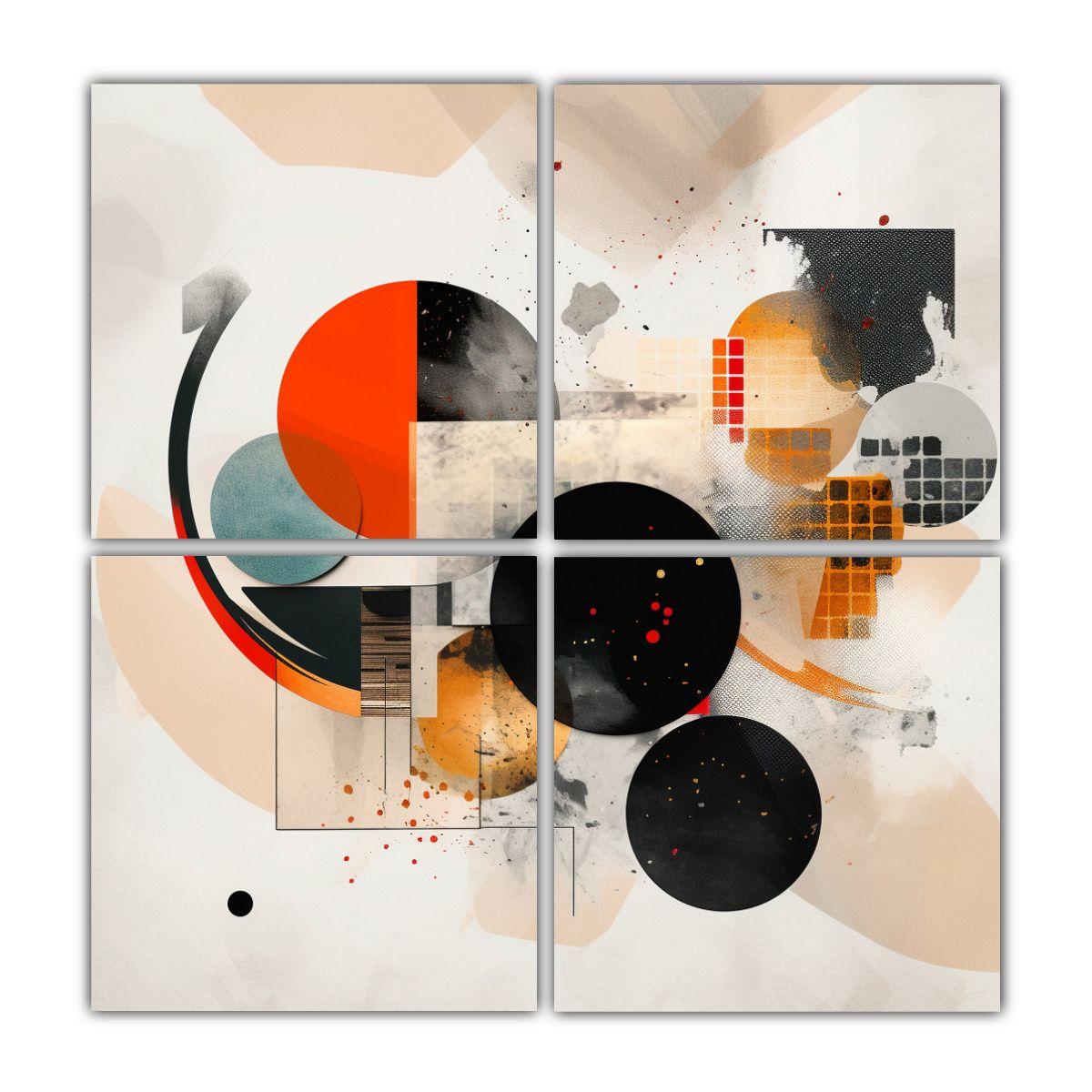 Obra De Arte Digital Moderna: Collage Abstracto 140x140 Cm-0