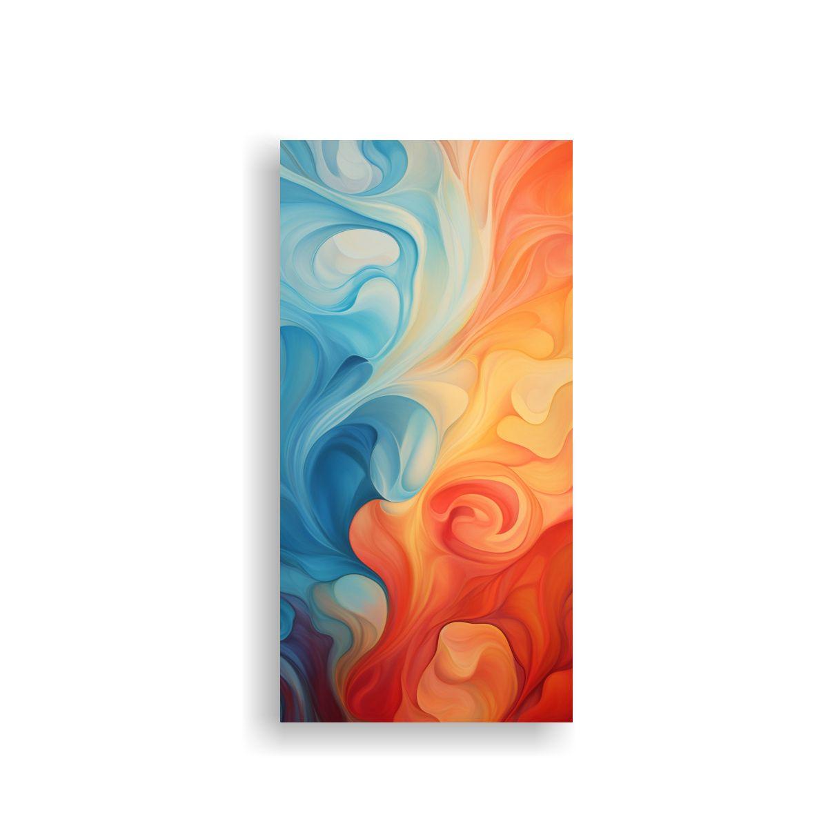 Pintura Abstracta De Imagen Luminosa En Lienzo 40x80cm-0