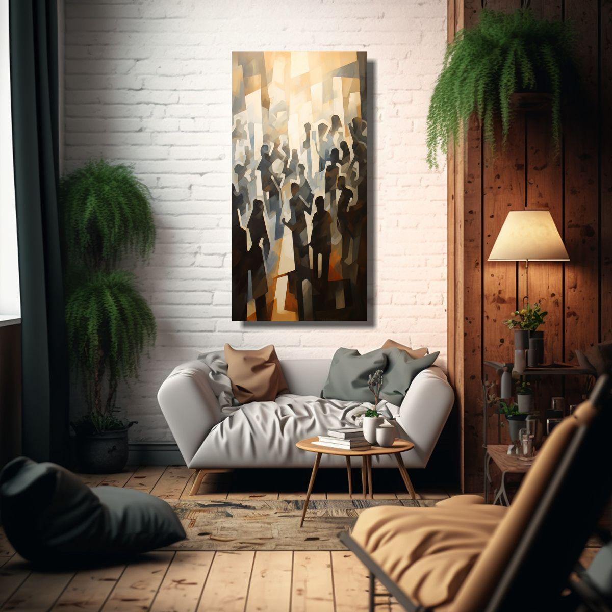 Pintura Decorativa Lienzo Fotográfico Abstractas 80x160cm-2