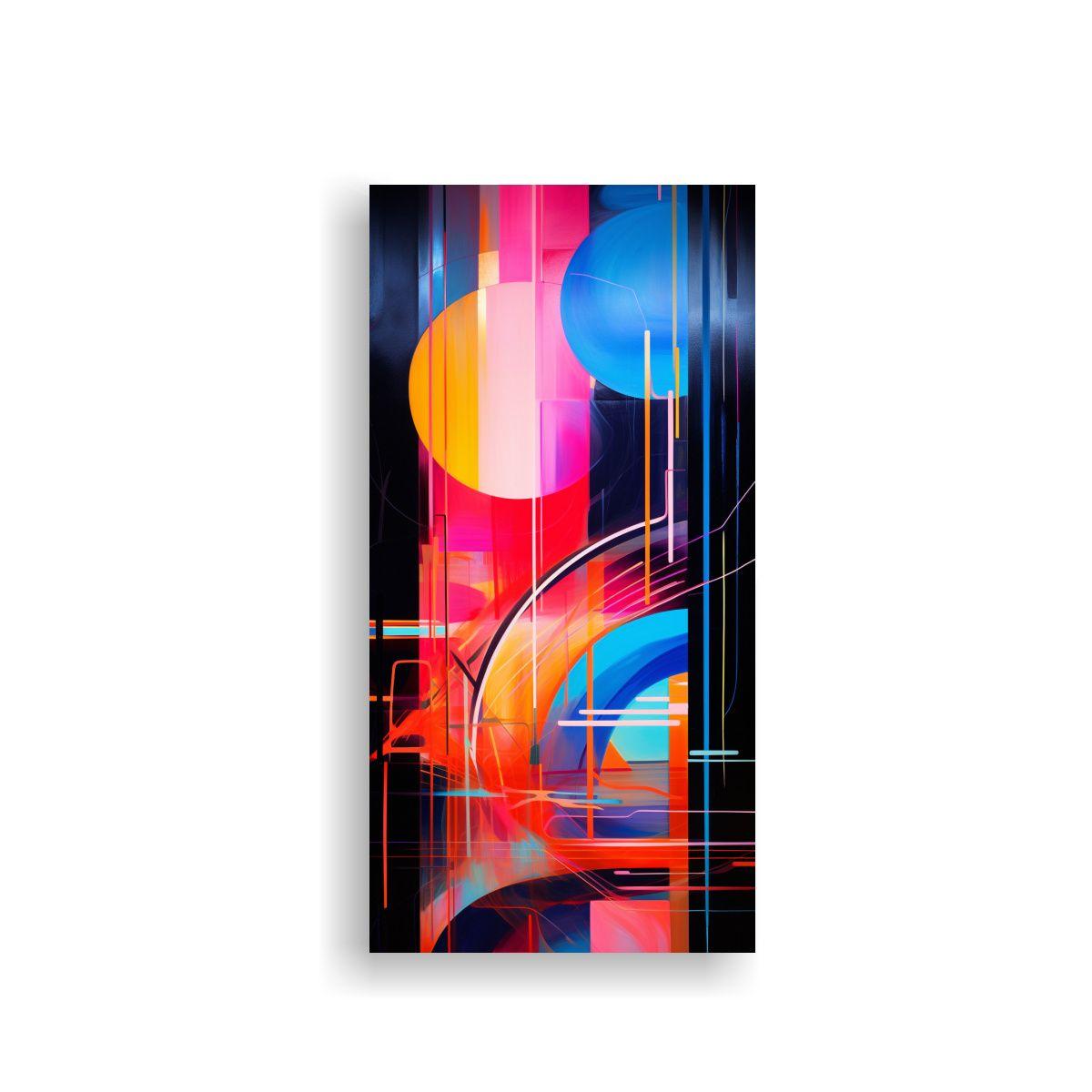Pinturas Decorativas Abstractas De Vibrantes Ecos 20x40cm-0
