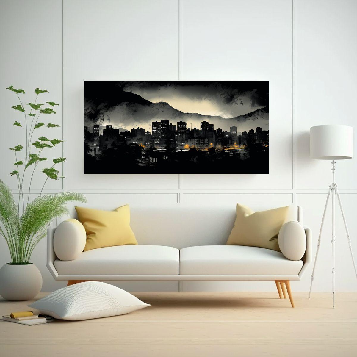 Cuadro Conceptual Personalidad De Santiago En Chil 120x60cm-2