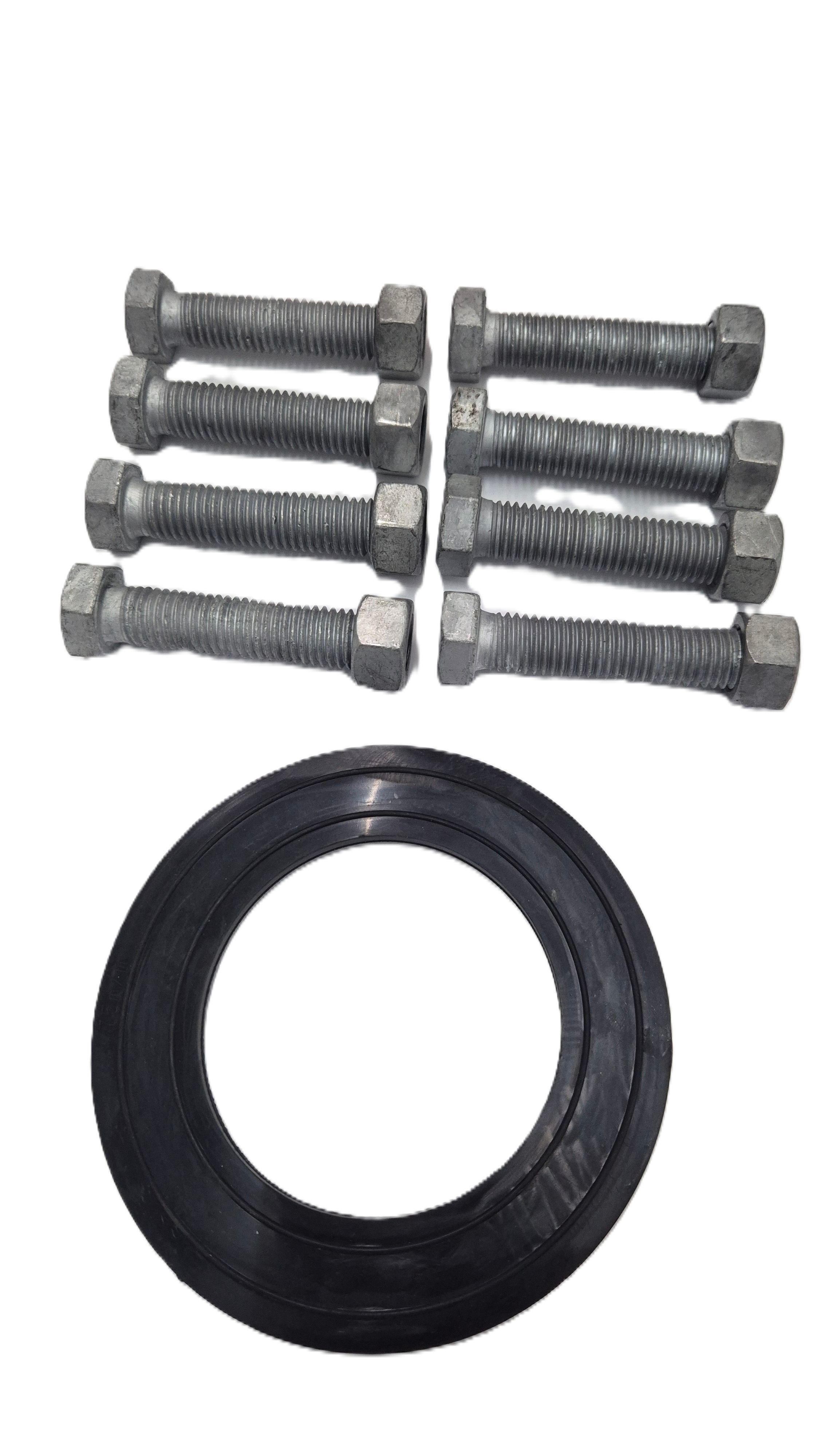 Juntura De Goma 80mm Con 8 Pernos Brida-0