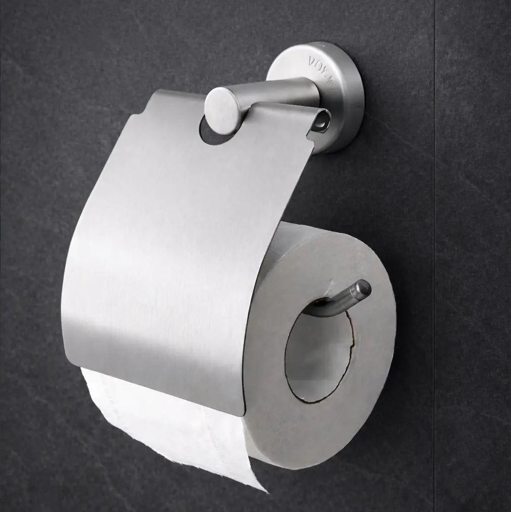 Soporte Papel Higiénico Acero Inoxidable a Muro Premium-2