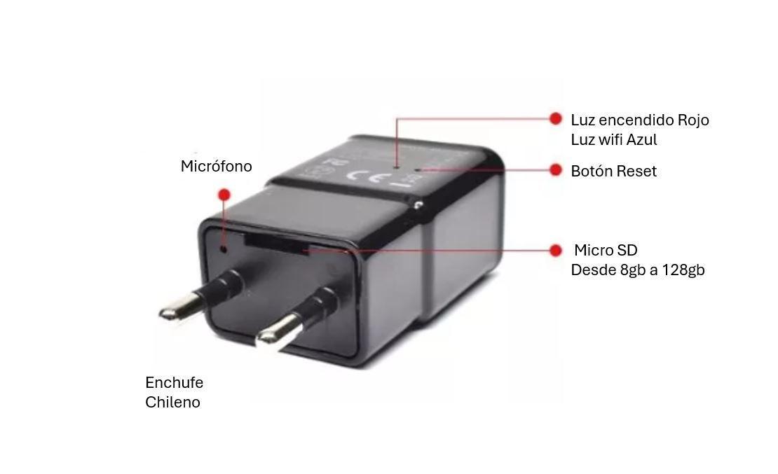 Cámara Espía Oculta Tipo Cargador USB — WiFi, Full HD, Visión Nocturna-3