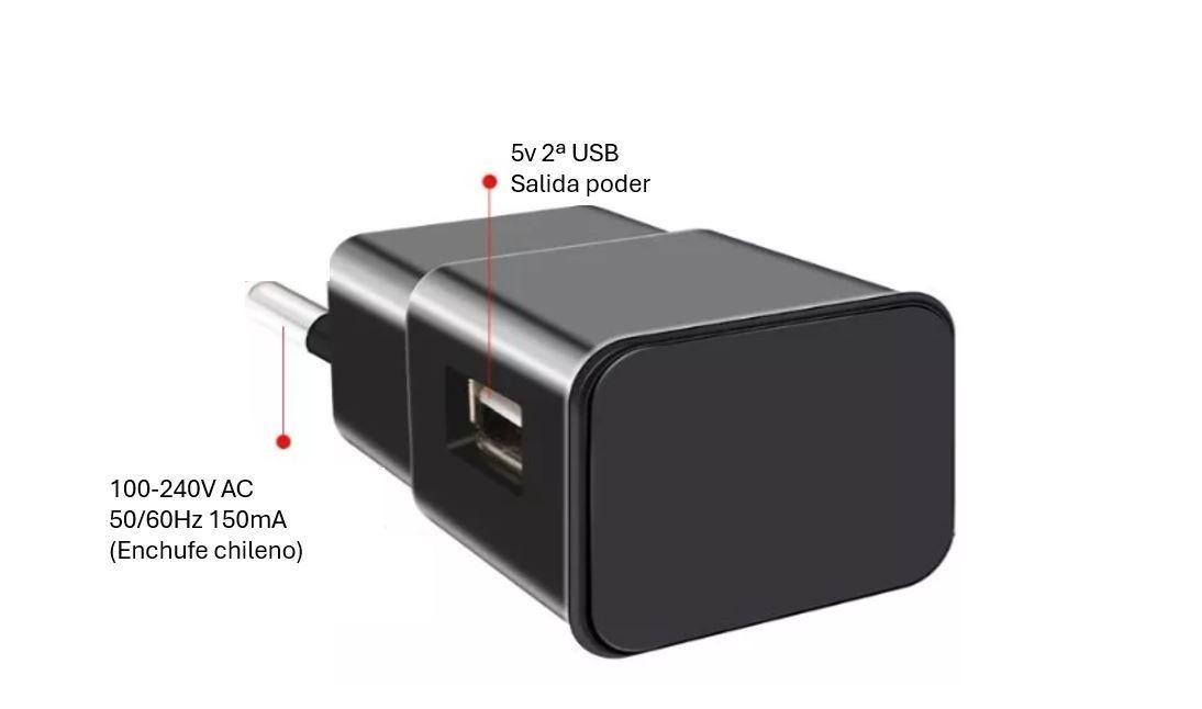 Cámara Espía Oculta Tipo Cargador USB — WiFi, Full HD, Visión Nocturna-4