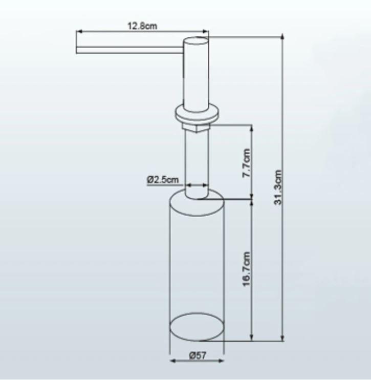 Dispensador Jabón Lavaplatos Circular Fregadero Acero Inox-7