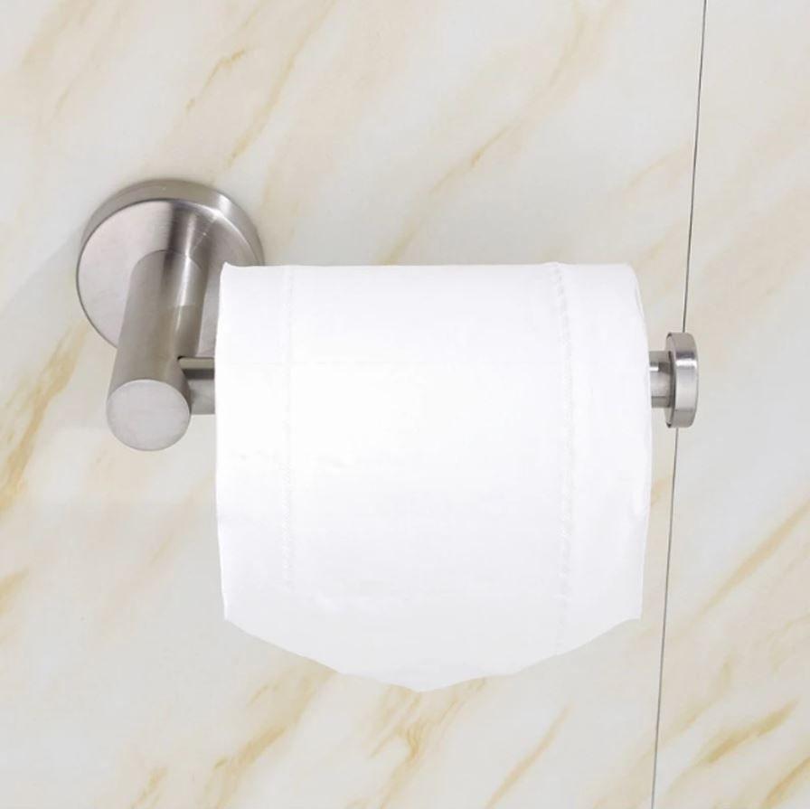 Porta Confort Papel Higiénico Acero Inoxidable (pegable)-3