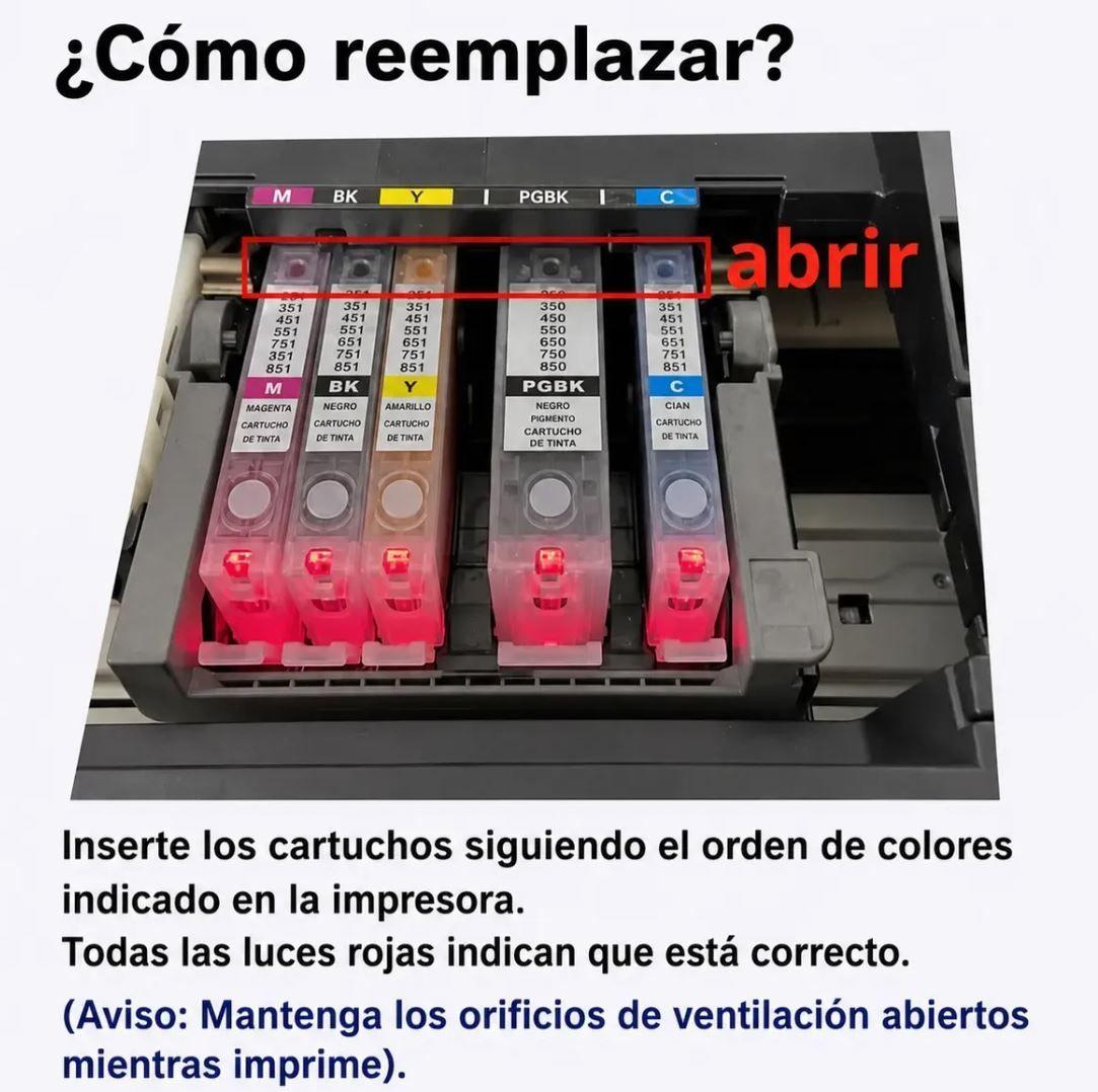 Kit 5 Cartuchos Recargables Canon PGI-150 / CLI-151 (chip reseteable)-5