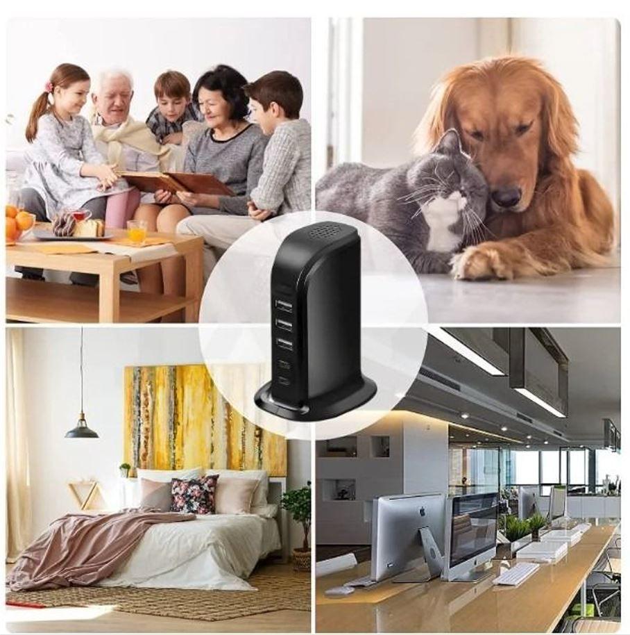 Cámara Espía Oculta Full Hd 4k Hub Cargador Usb-3