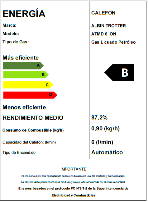 Calefont Tiro Natural 6 litros Gas Licuado-4