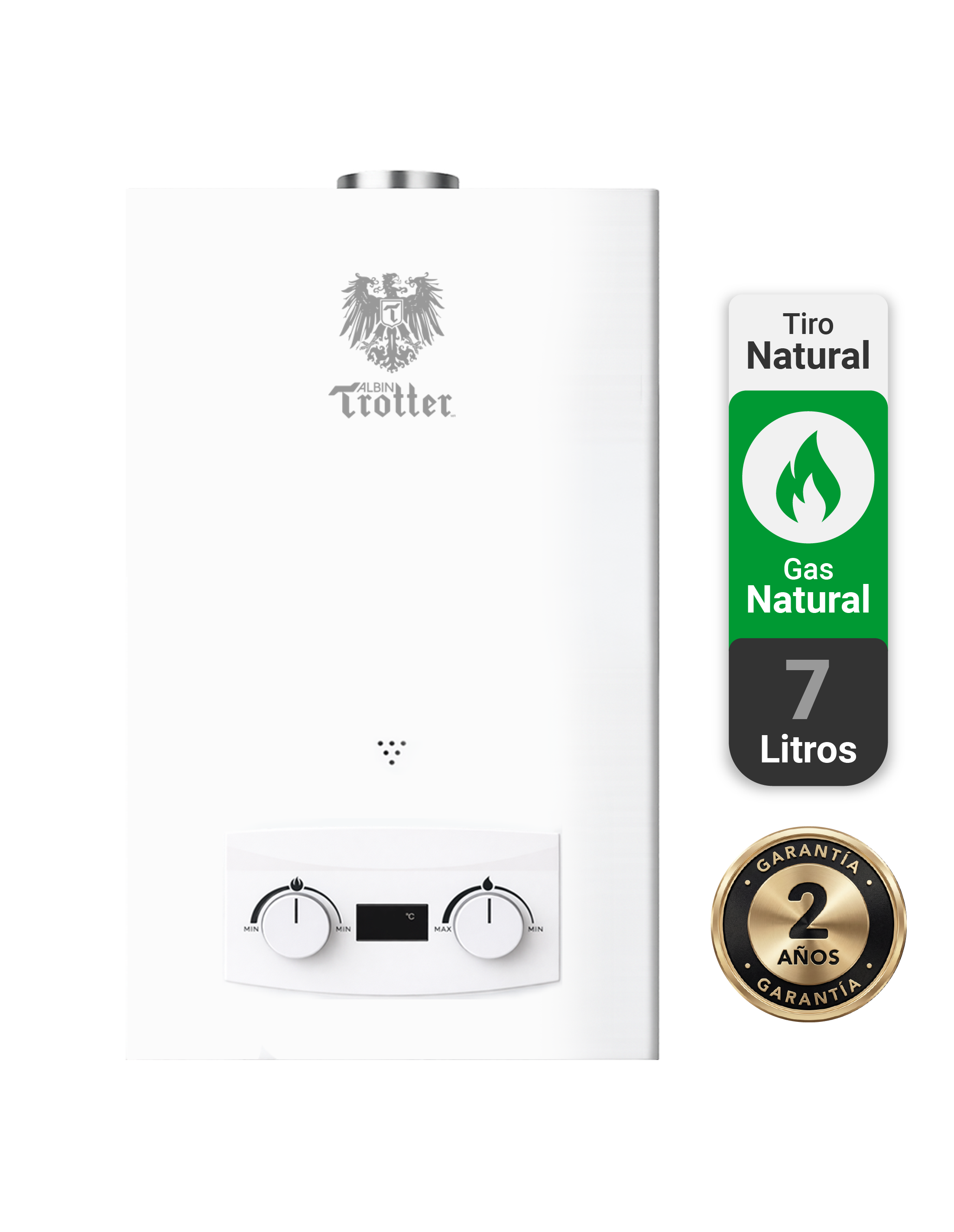 Calefont Albin Trotter 7 Litros Tiro Natural Gas Natural-0