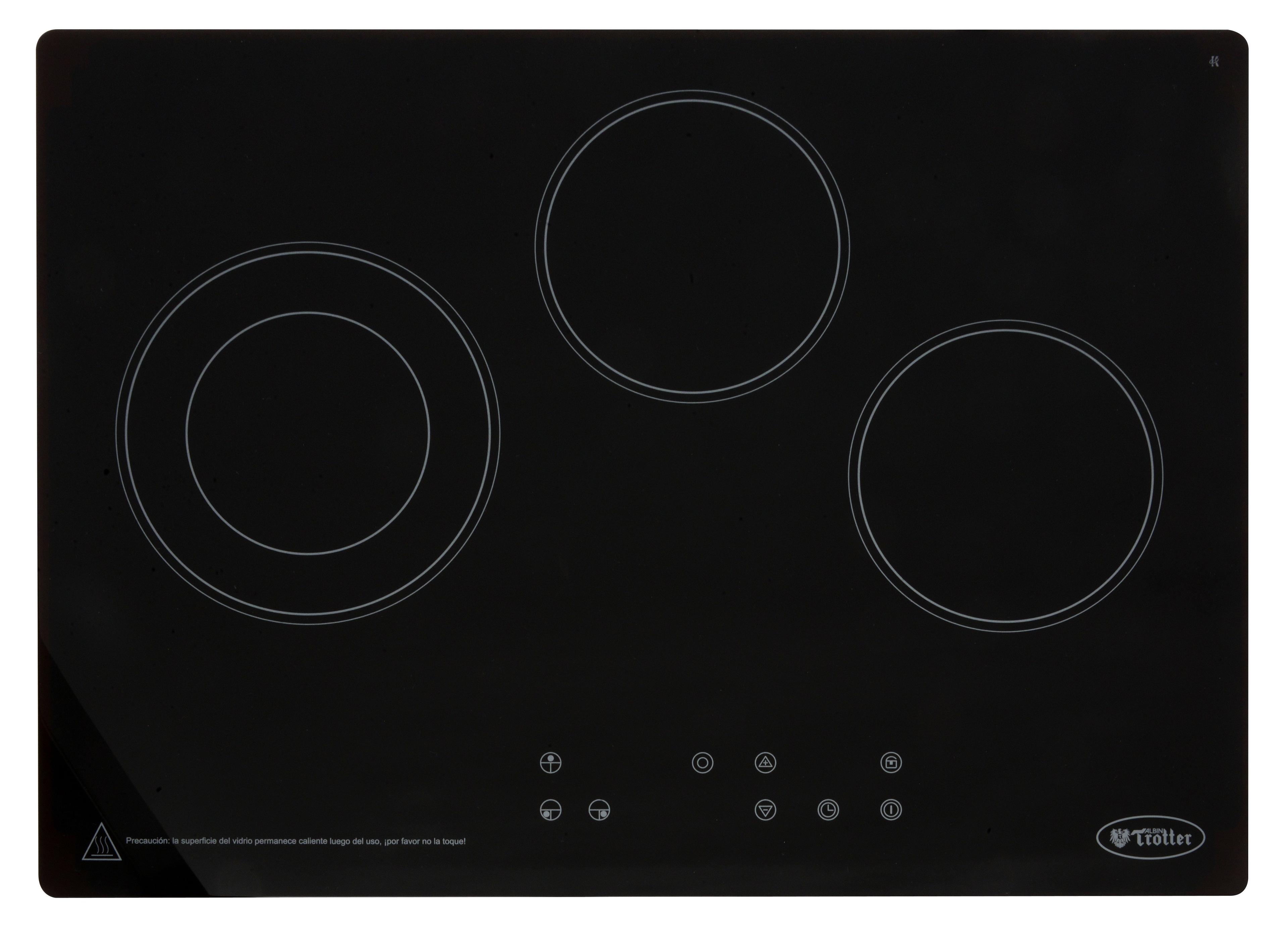 Encimera Empotrada Eléctrica at-xn Glass Fein 3 Platos-3