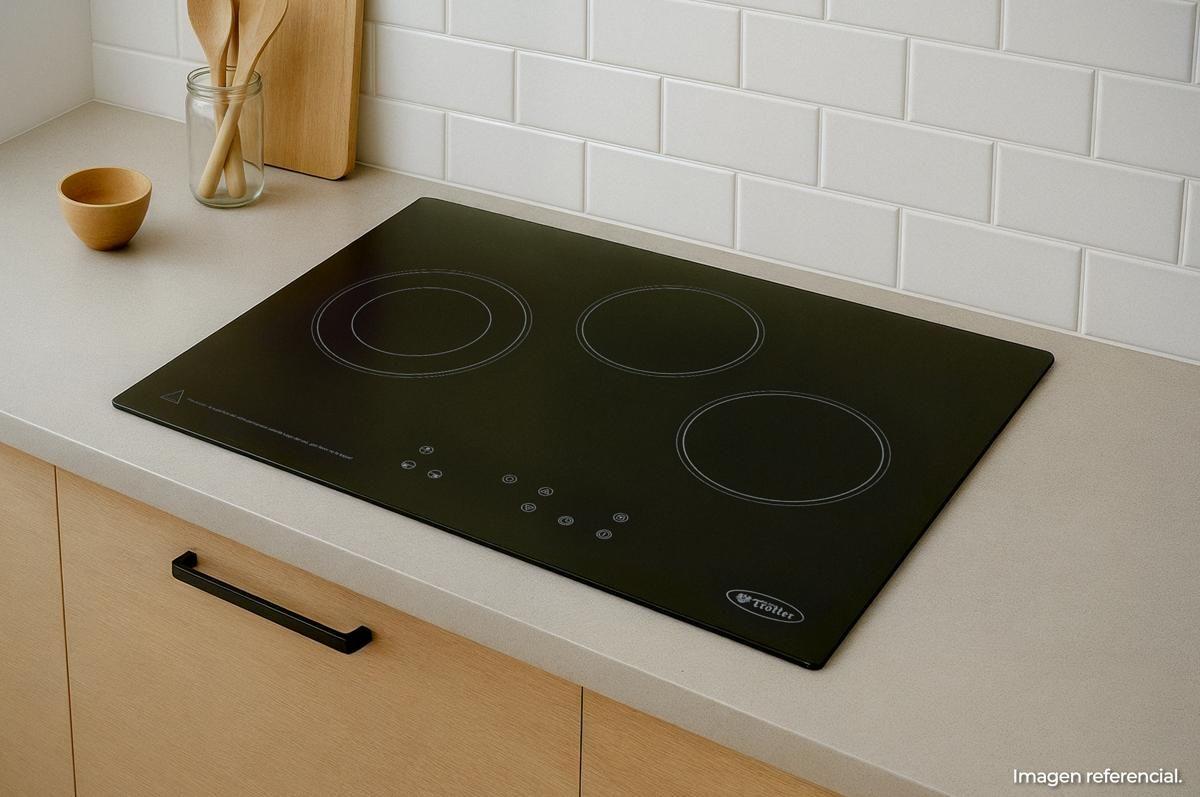 Encimera Empotrada Eléctrica at-xn Glass Fein 3 Platos-2