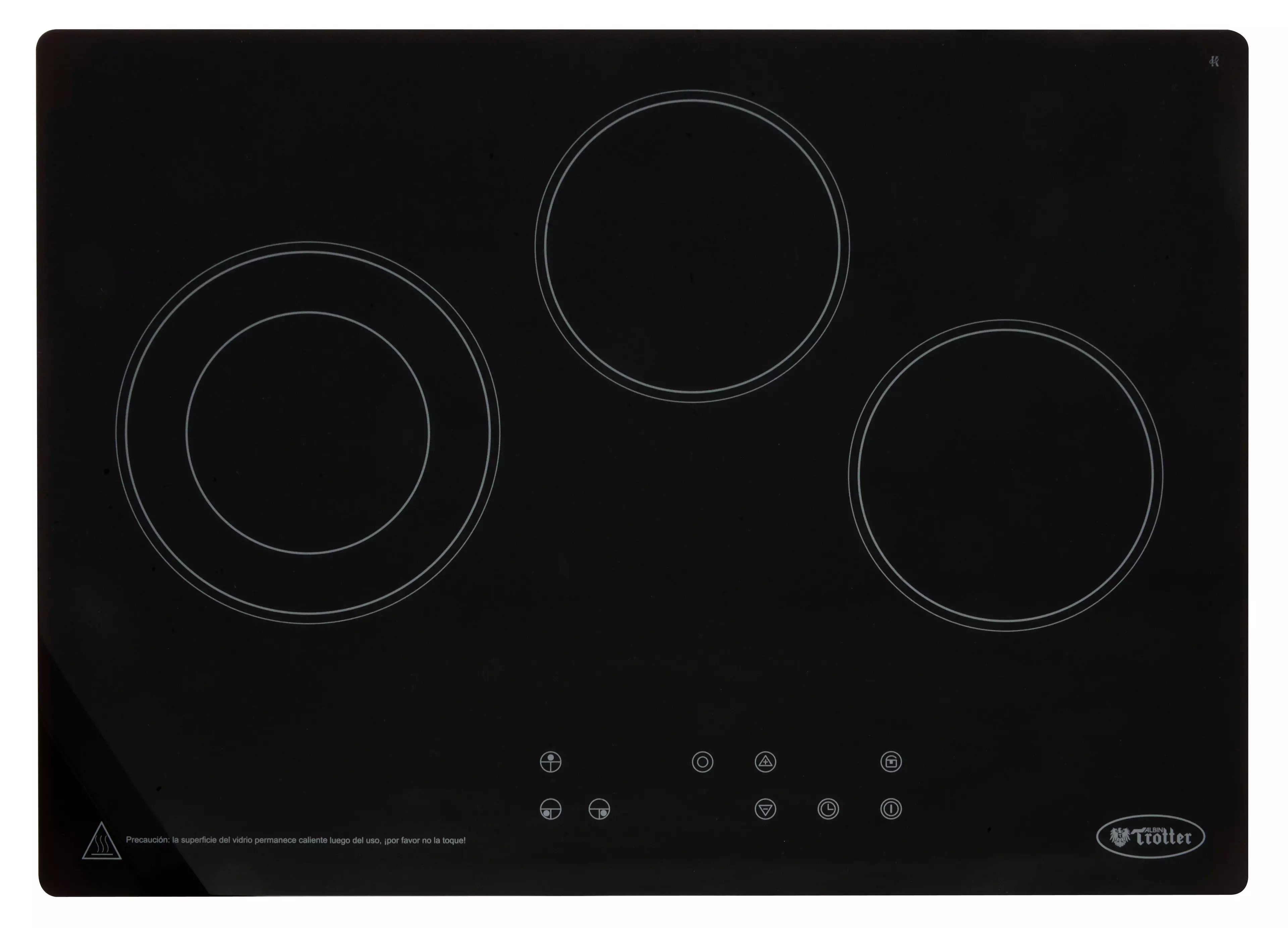 Cocina Encimera Empotrada Eléctrica At-Xn Glass Fein 3Platos-0