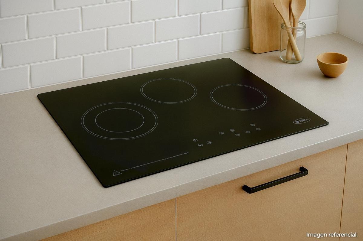 Cocina Encimera Empotrada Eléctrica At-Xn Glass Fein 3Platos-4