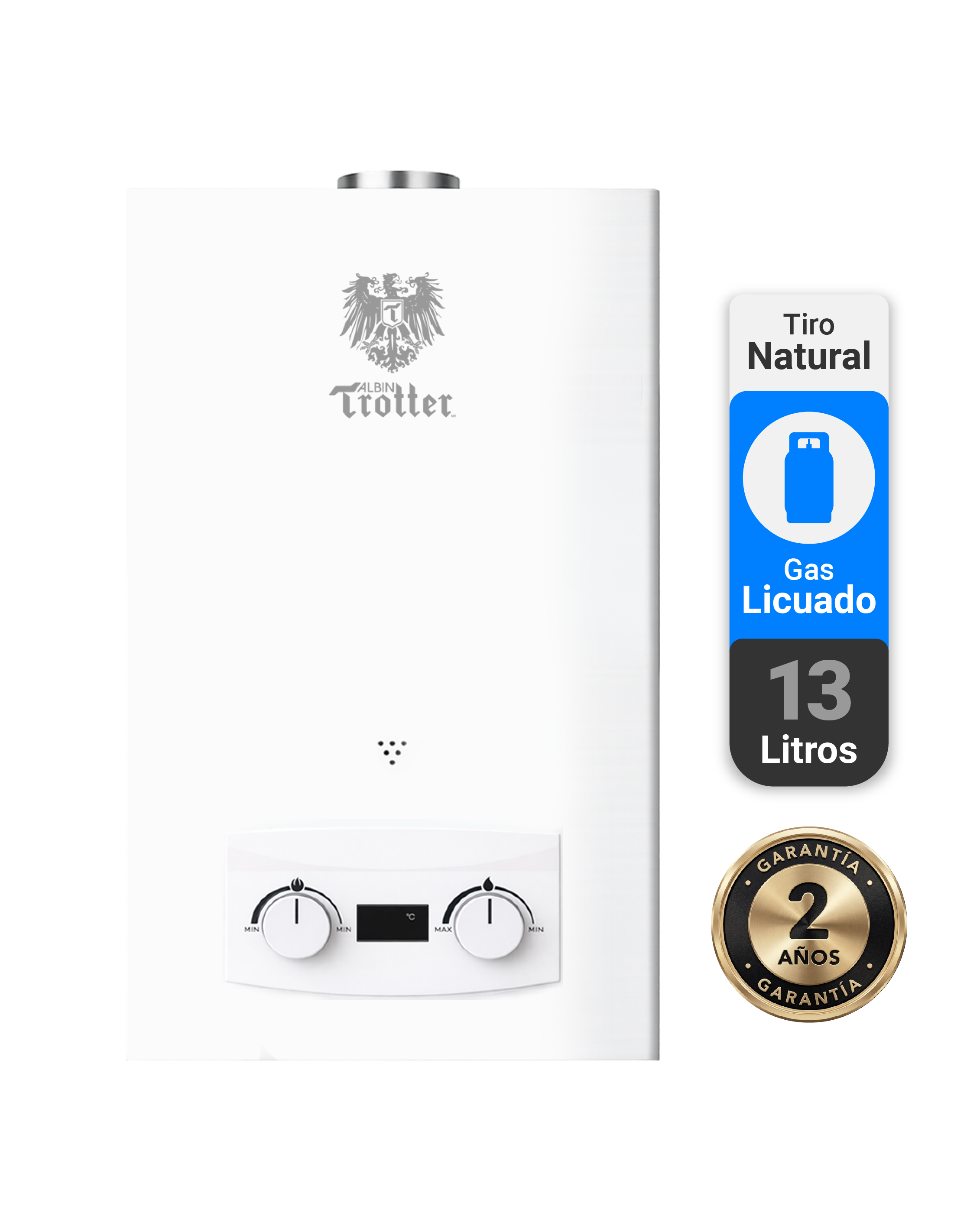 Calefont Albin Trotter 13 Litros Tiro Natural Gas Licuado-0