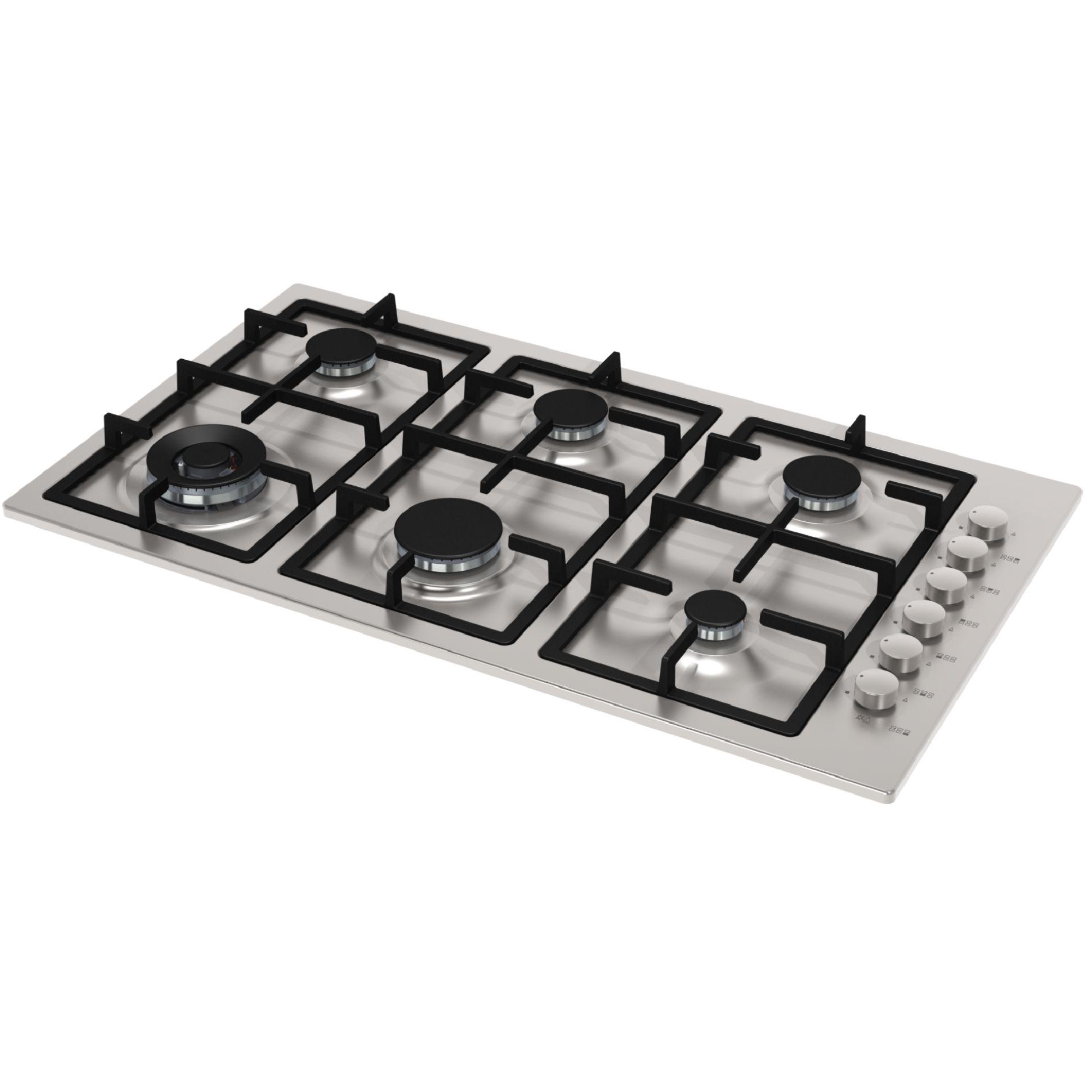 Encimera Gas Natural Albin Trotter Quadra 90 cm 6 Platos-2