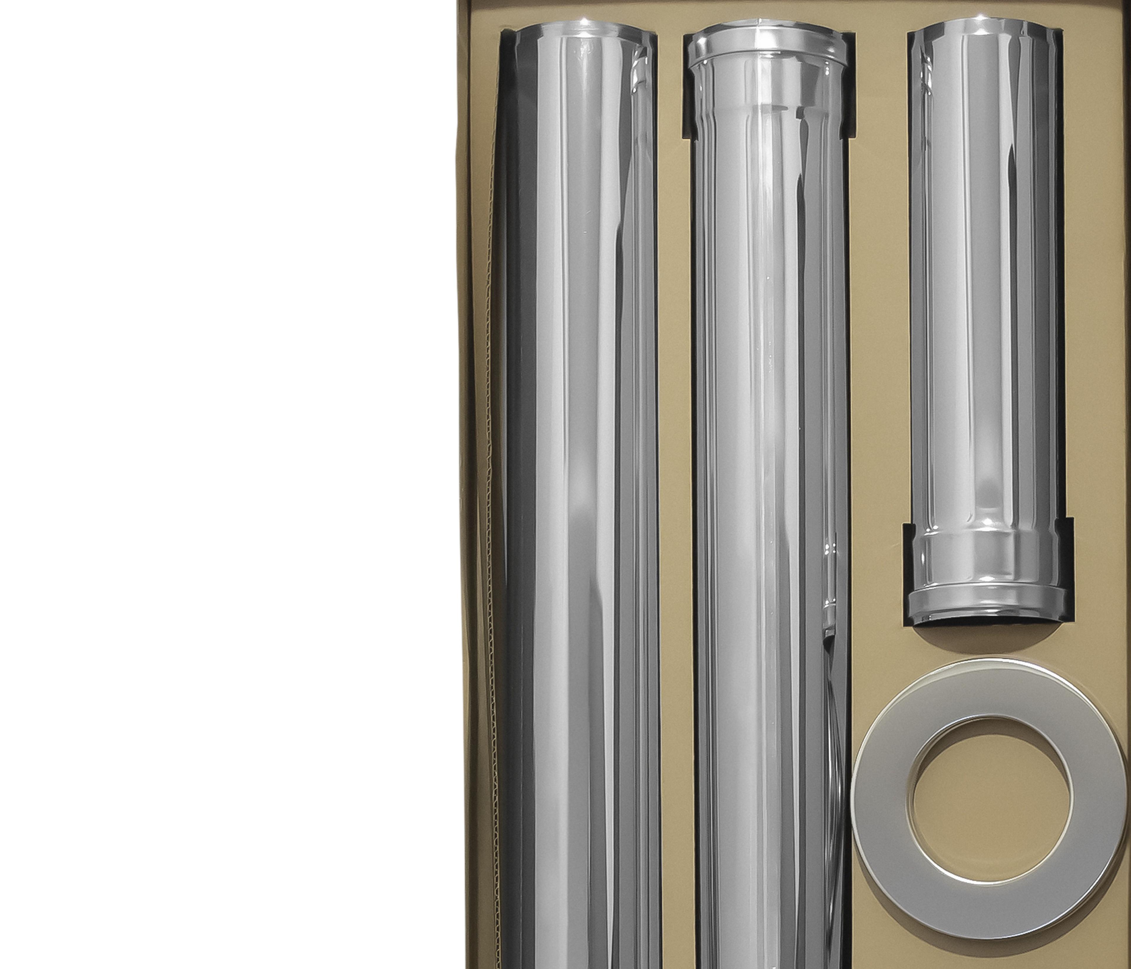 KIT TUBOS ESTUFA A PELLET DUCTO 80MM AC INOX-3