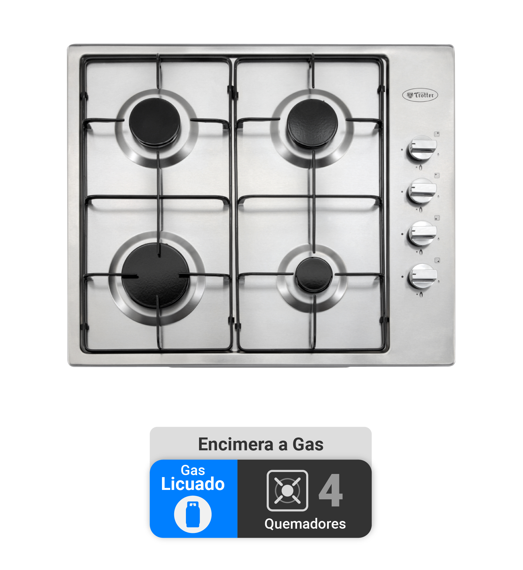 Encimera Gas Licuado Albin Trotter Breit 60 4 Platos-4