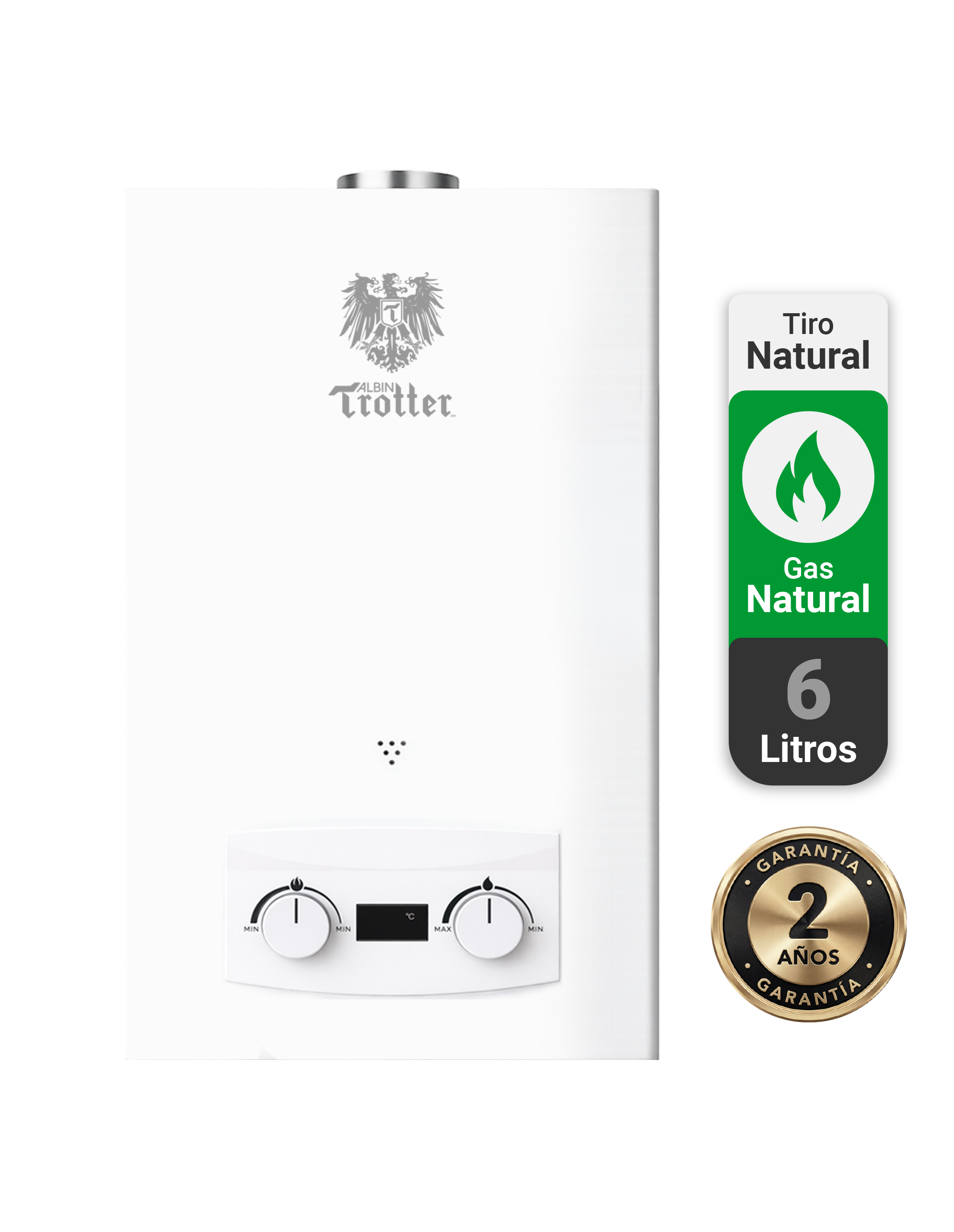 Calefont Albin Trotter 13 Litros Tiro Natural Gas Natural-0