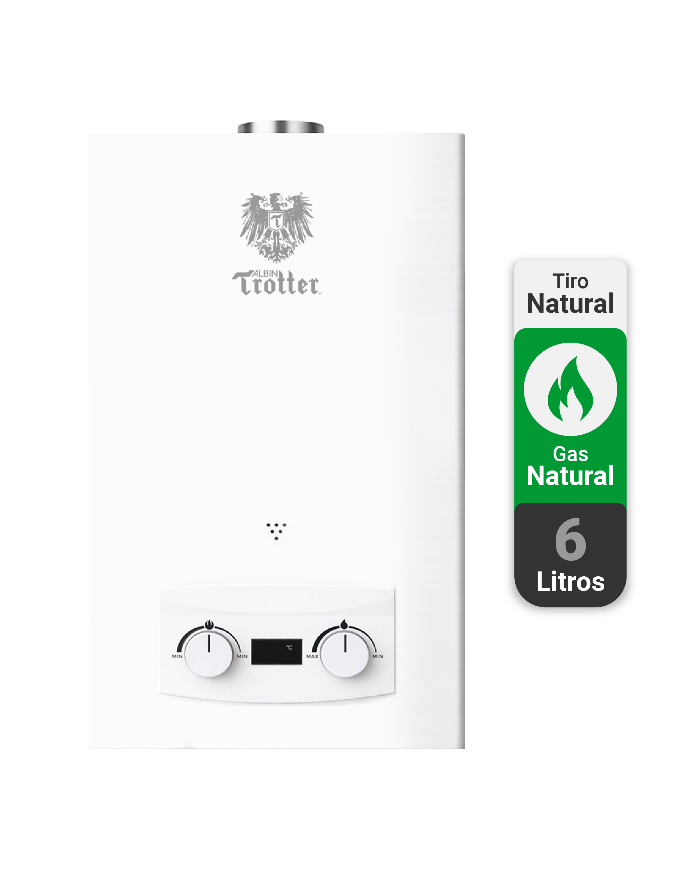 Calefont Albin Trotter 13 Litros Tiro Natural Gas Natural-1