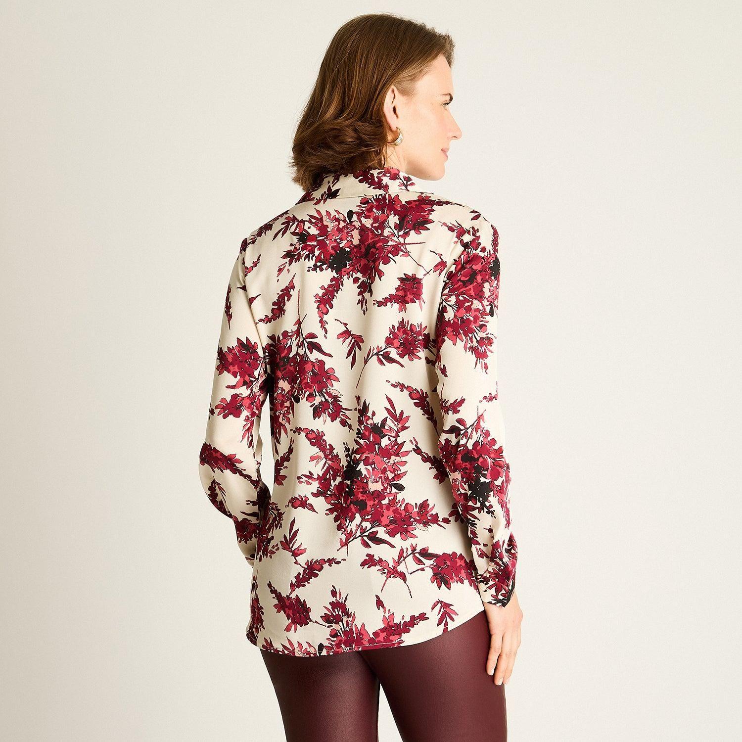 Blusa Rosada con Estampado Floral-1