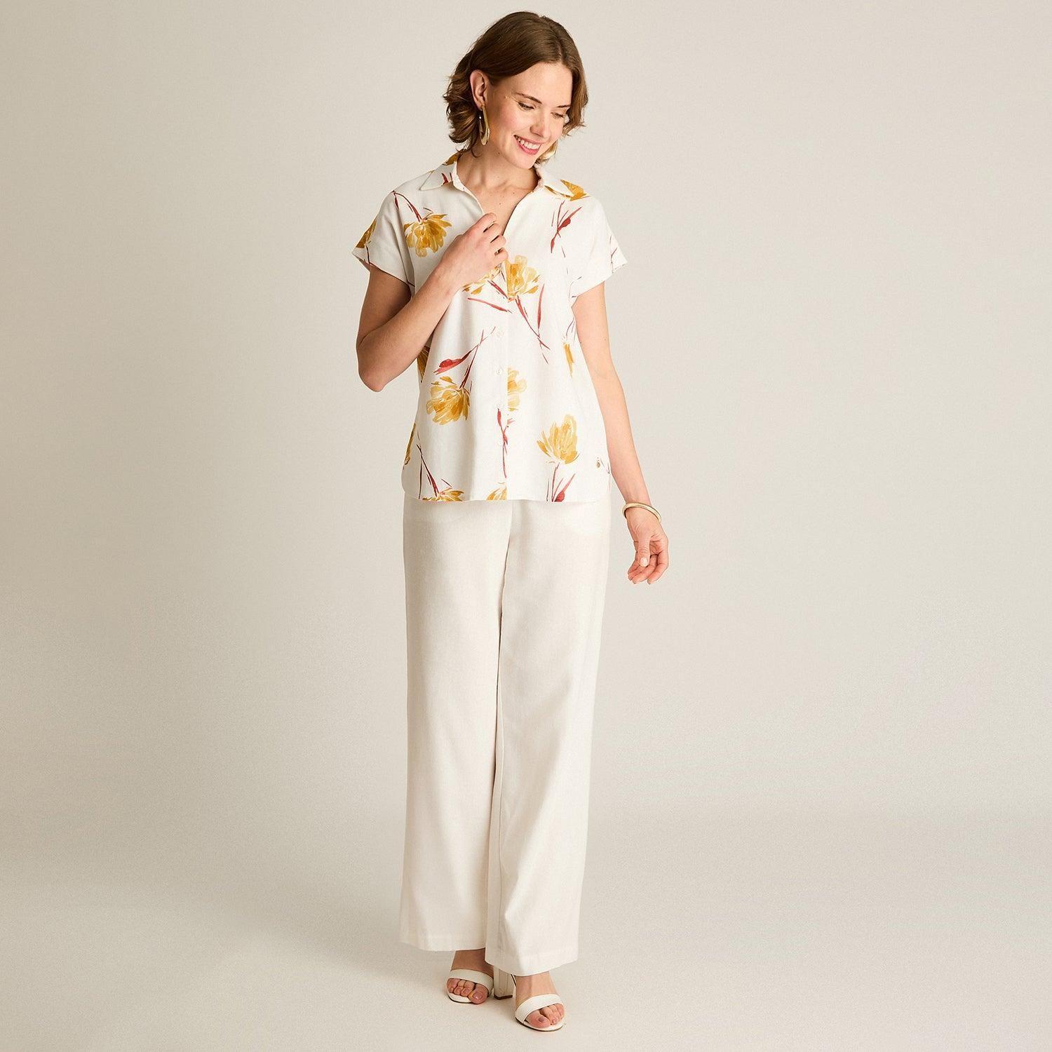 Blusa Mostaza Frescura Natural y Estilo Relajado-3