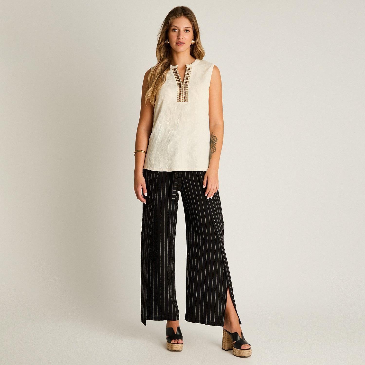 Polera Arena Sin Mangas Elasticidad Media Sin Forro Calce Normal-3