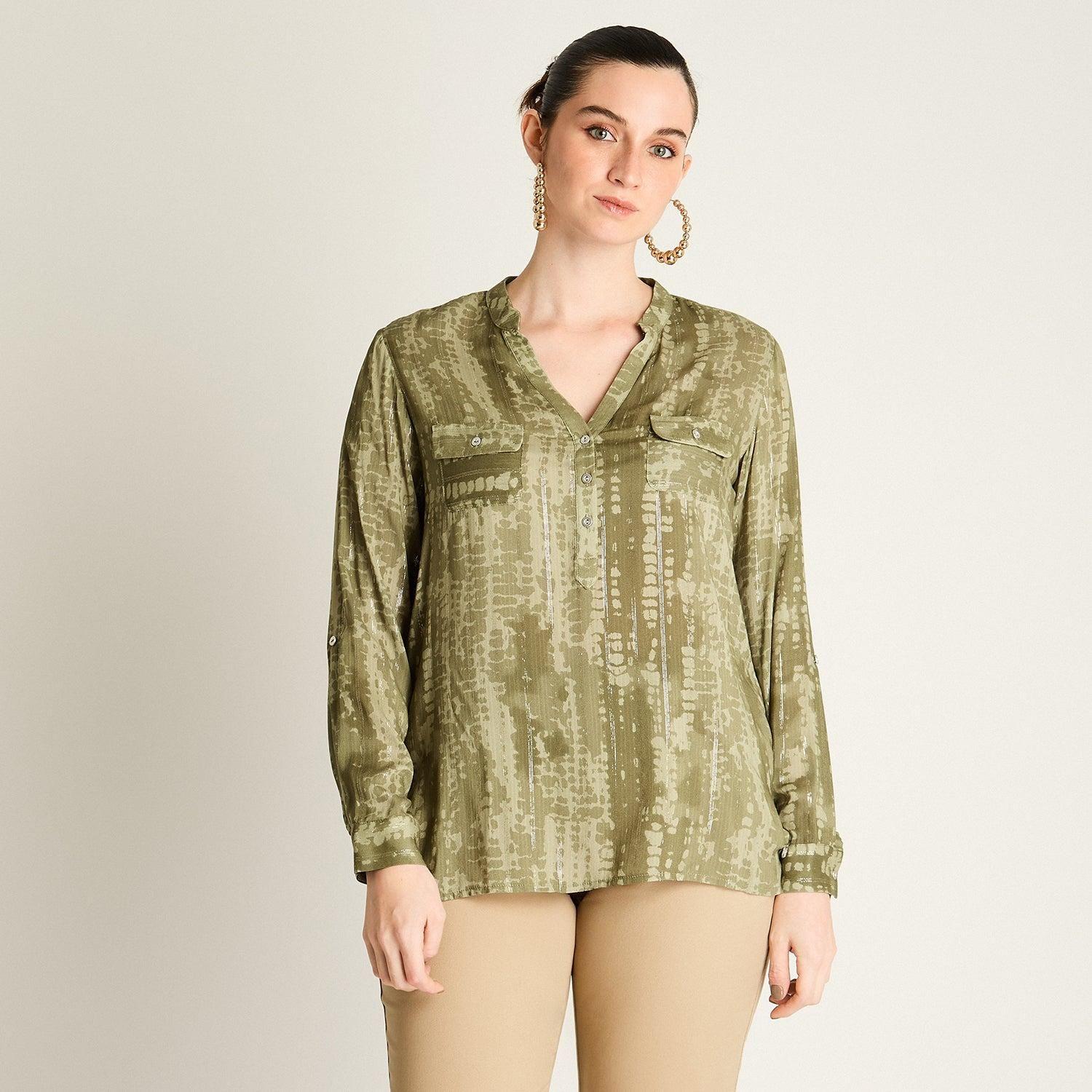 Blusa Manga Larga Verde-0
