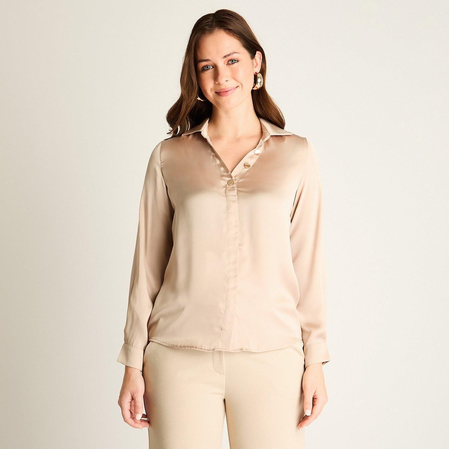 Blusa Color Arena Mujer Satinada-0