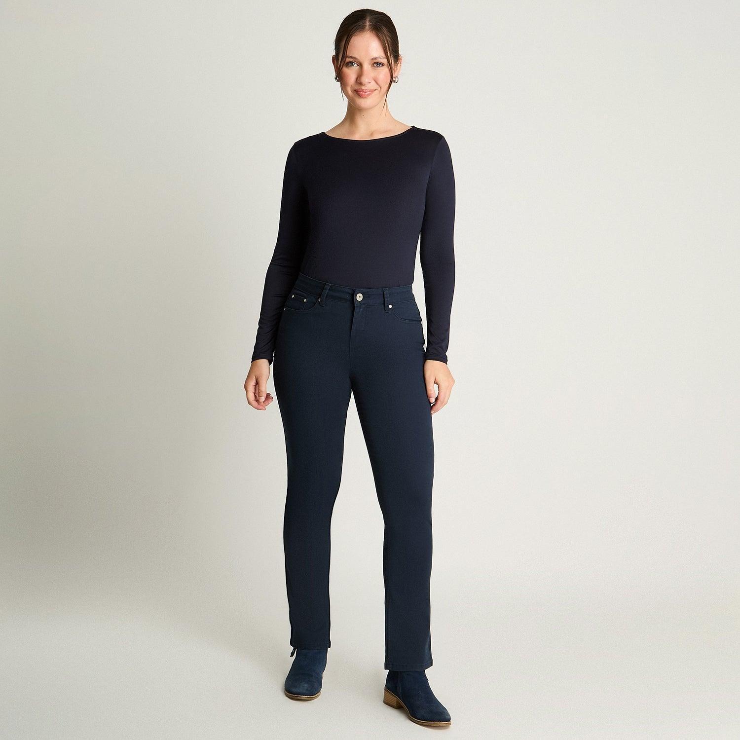 Jeans Recto 5 Bolsillos Azul-3