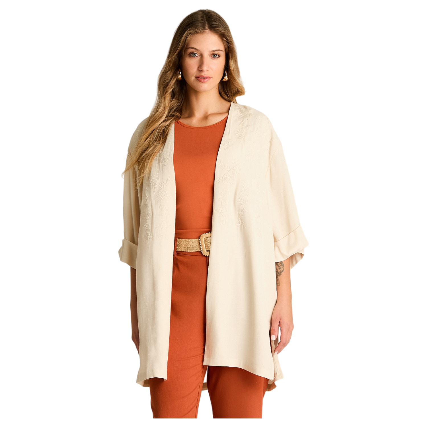 Tapado Arena Manga 3/4 No Elasticado Calce Holgado-0