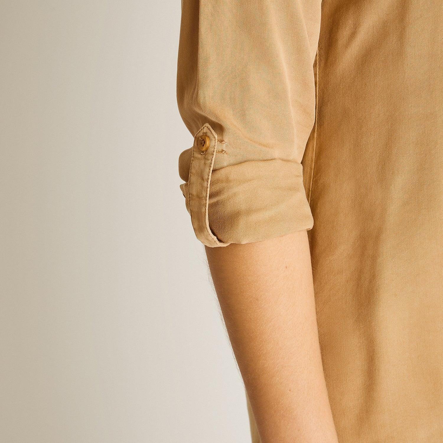 Blusa Lyocell Manga Larga Roll Up-2