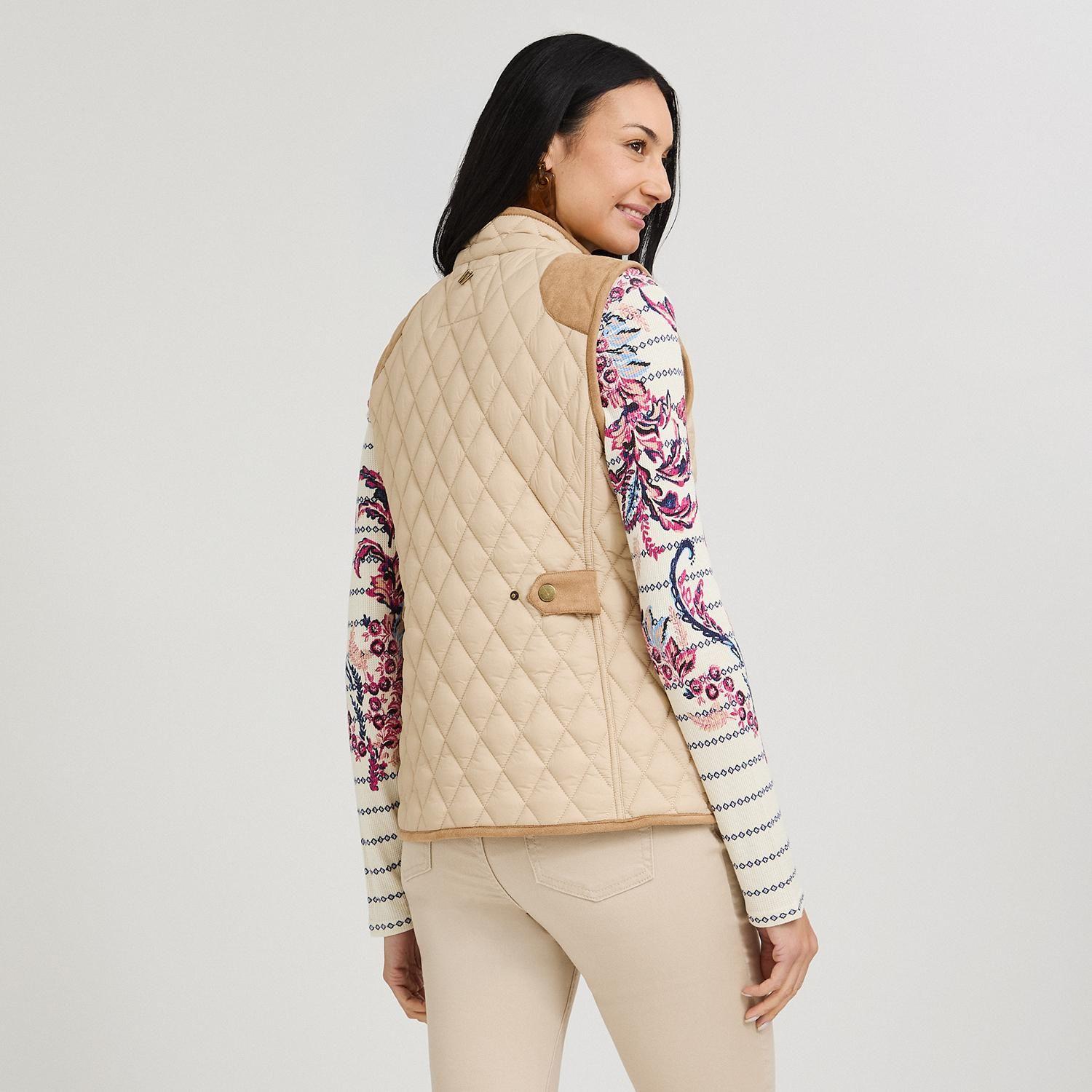 Parka sin Mangas con Bolsillos Beige-1