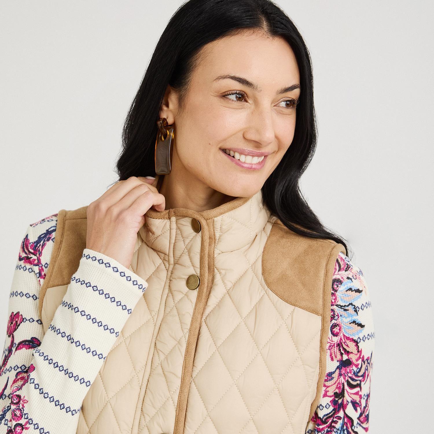 Parka sin Mangas con Bolsillos Beige-2
